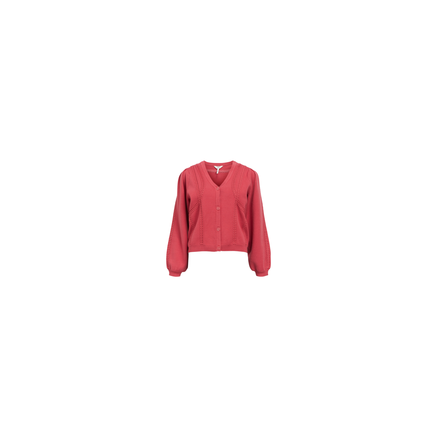 Object objulla knit l/s re cardigan slate rose
