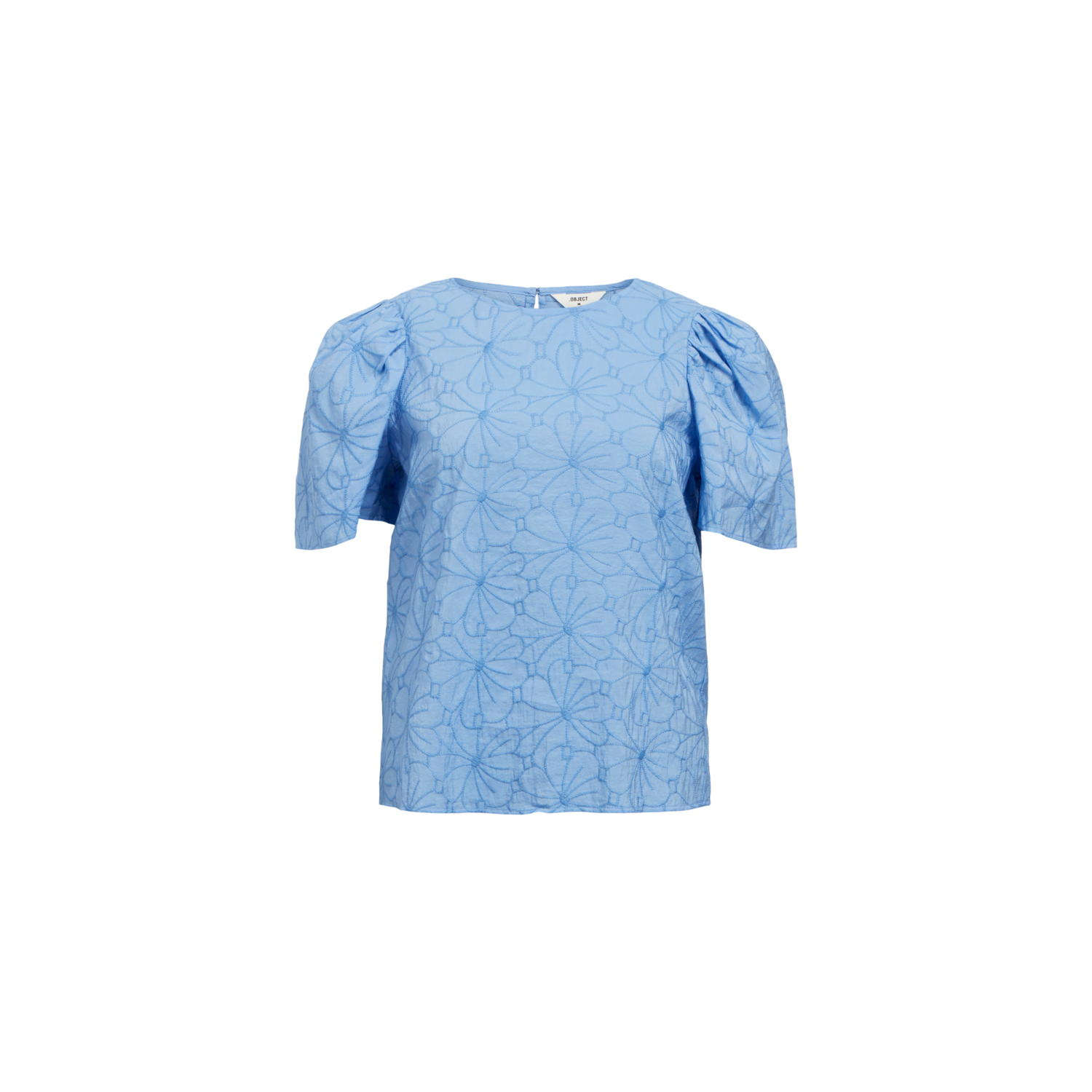 Object objilly s/s o-neck top 138 cornflower blue