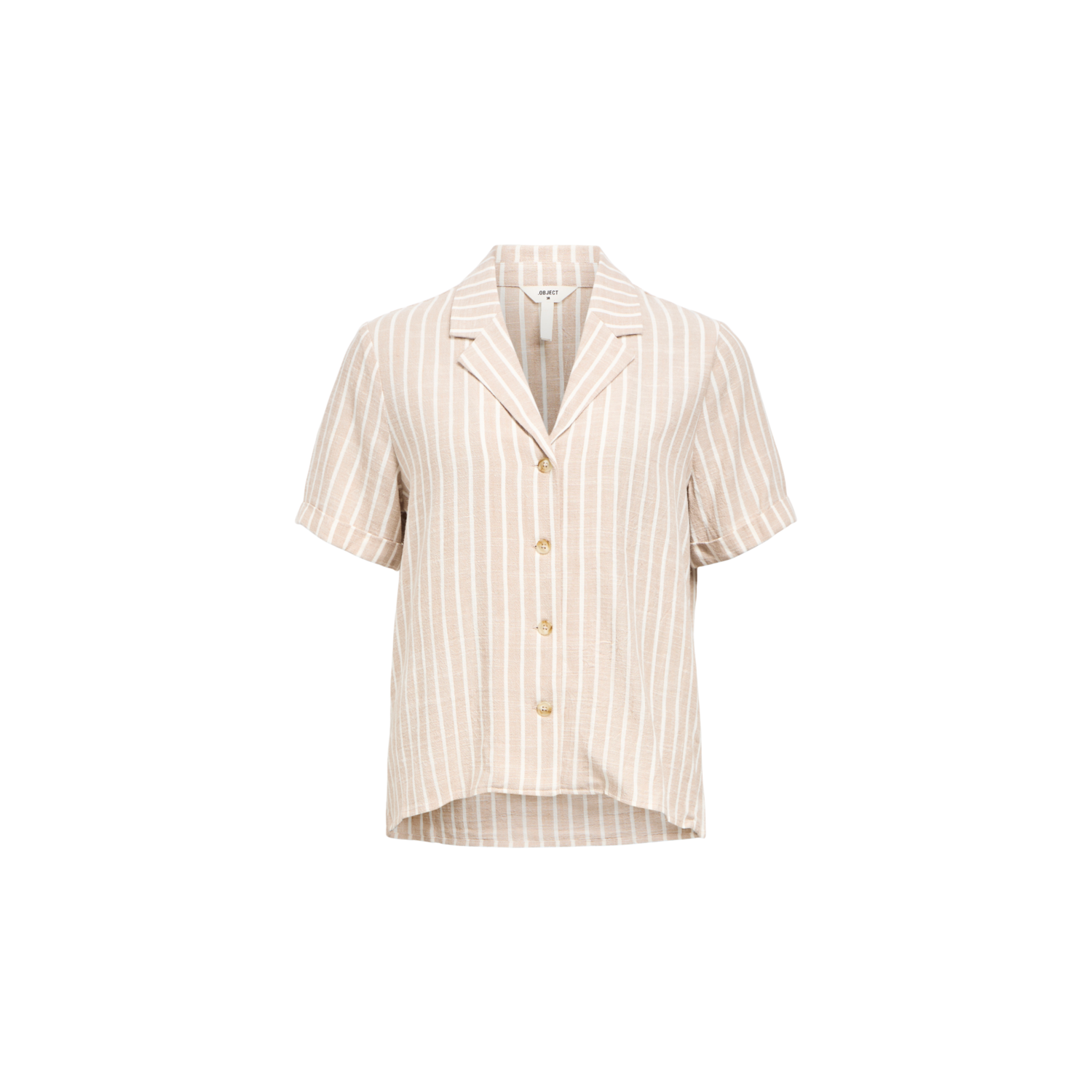 Object objsanne s/s shirt aop noos humus stripe cl