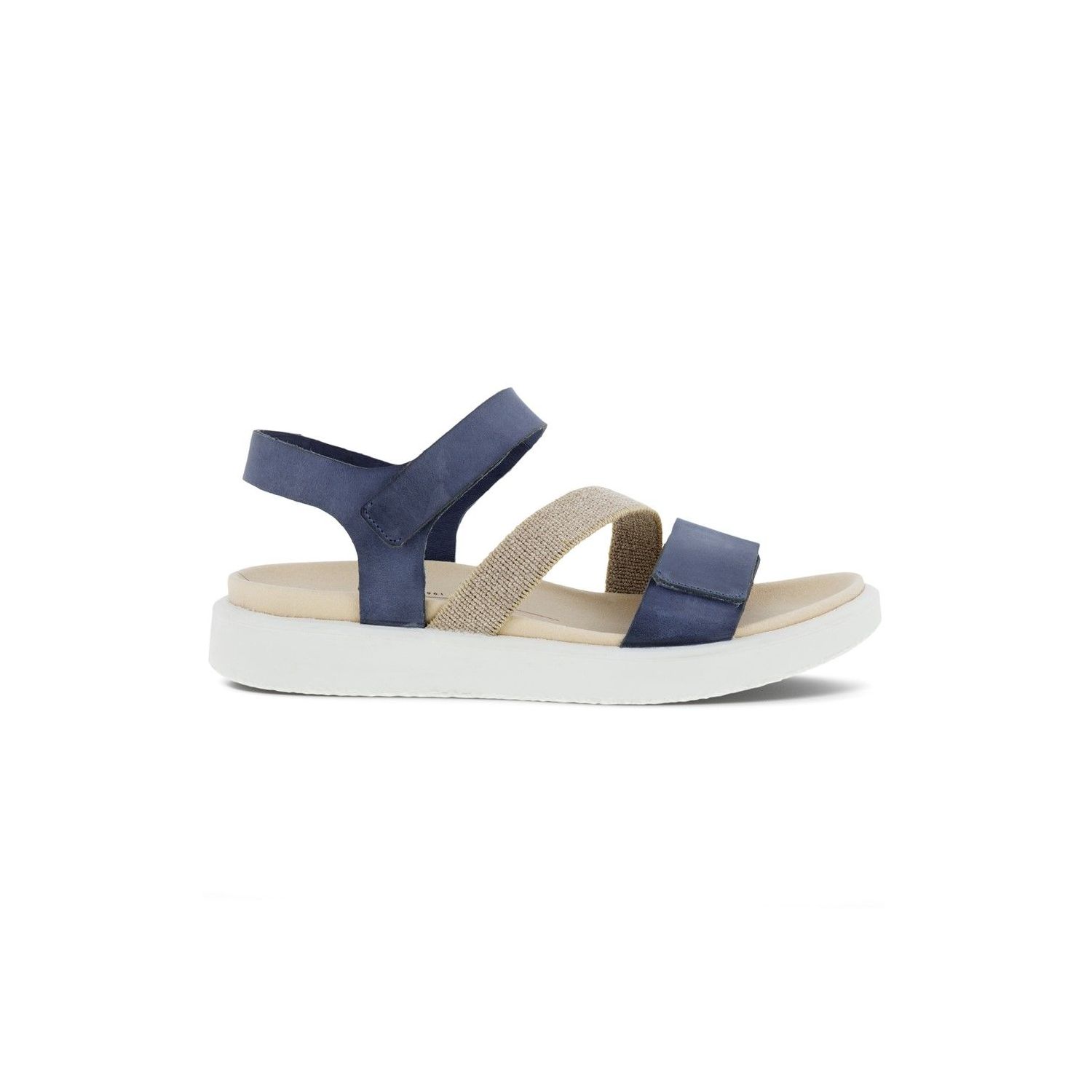 Ecco  Flowt W Flat Sandal Blauwcombi