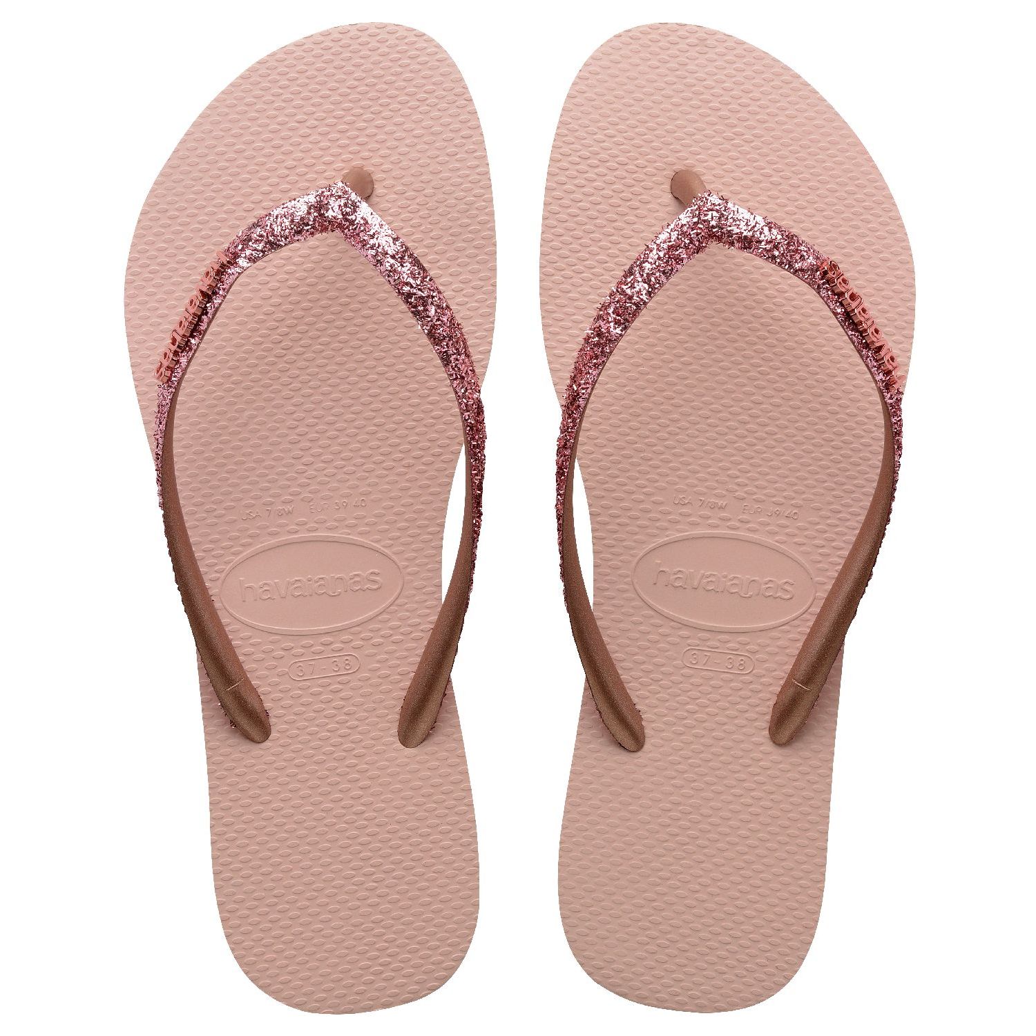 Havaianas slim glitter 2 ballet rose/golden blush