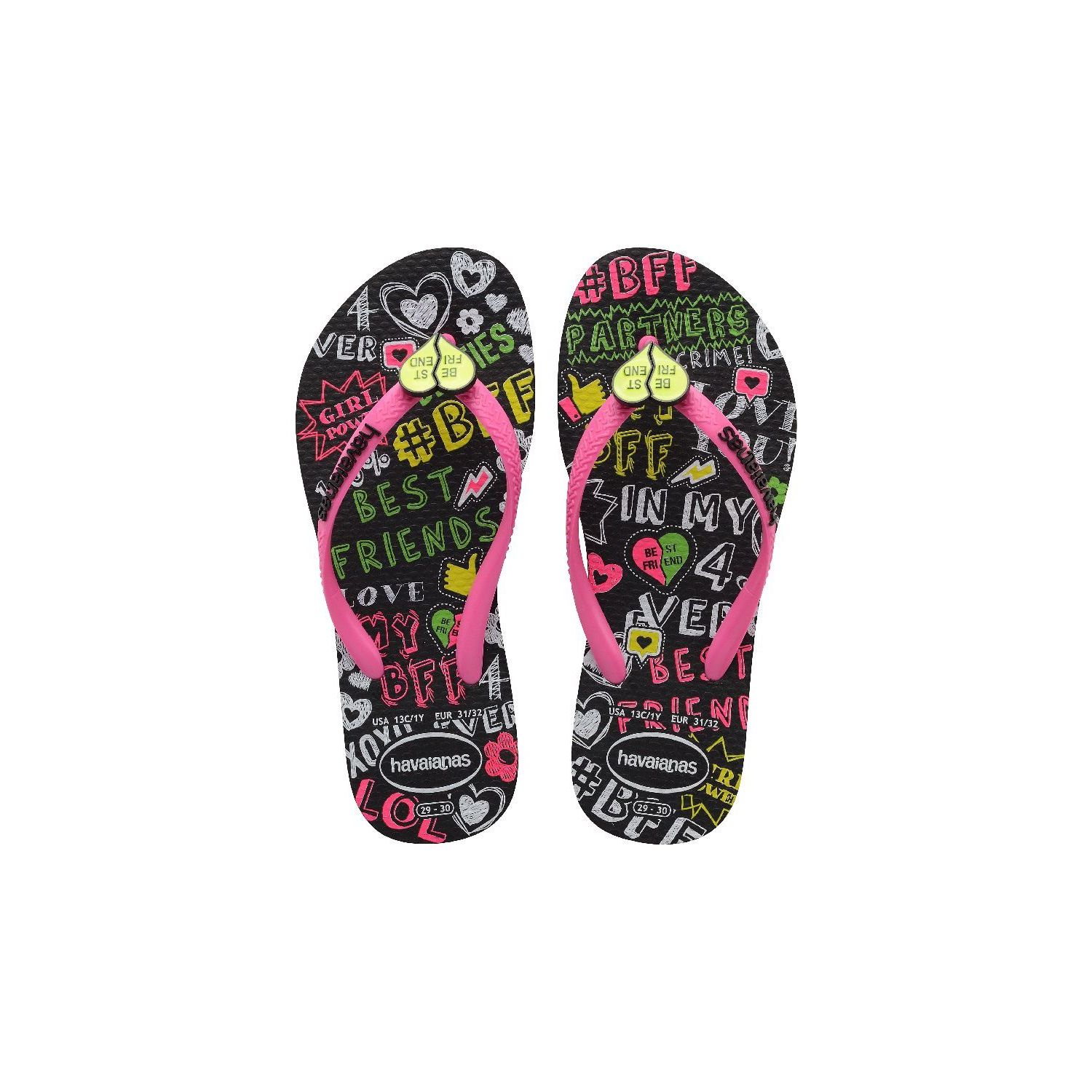 Havaianas kids slim bff slipper black