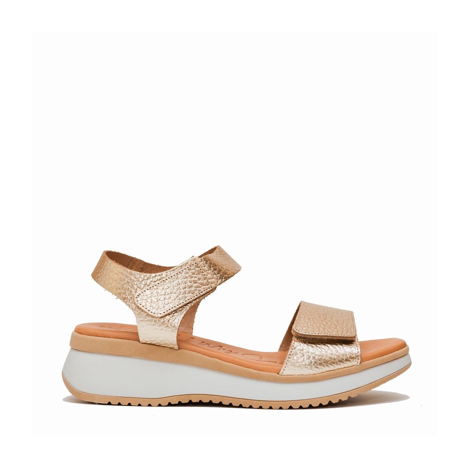 MY Sandals 5660 Champagne Metalic Leder