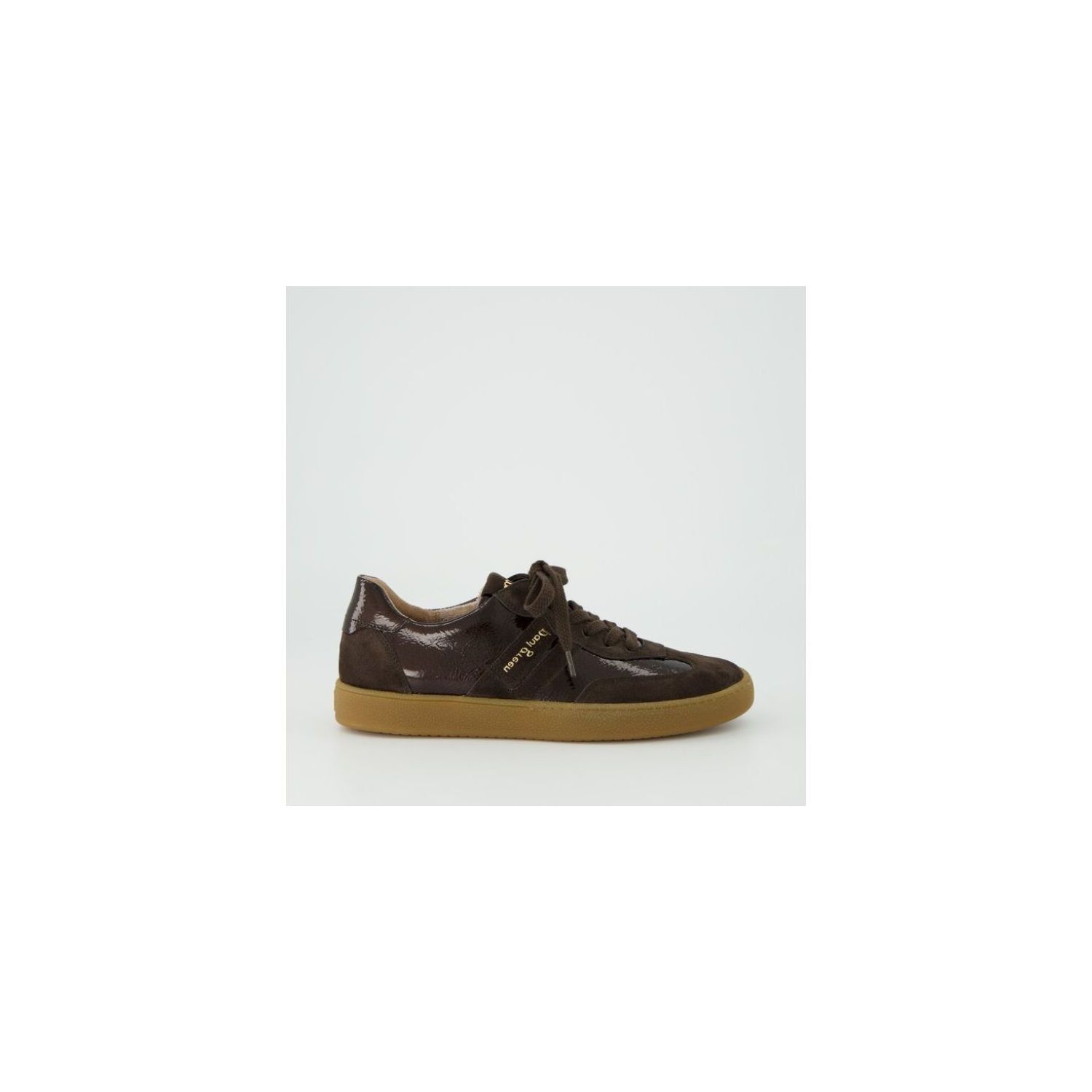 Paul-Green 5437 Braun Suede/Lak Mocca