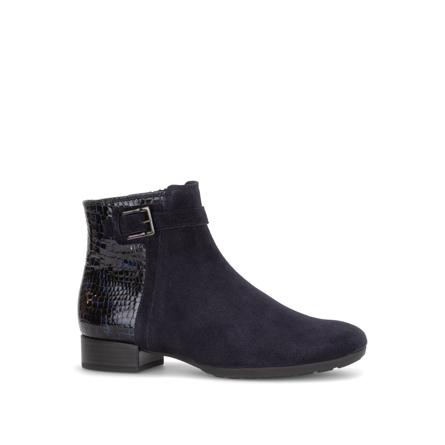 Gabor Laarsje Velour/Krokolak DarkBlu