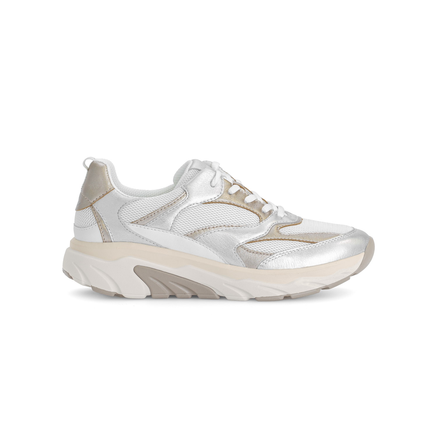 Gabor 86.936.83 Mesh/Satin/Nappa Weiss/Silber