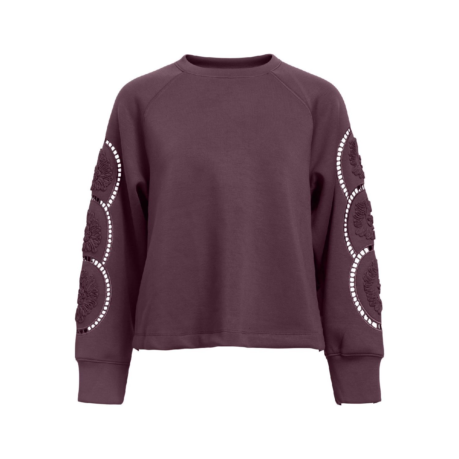 Object objdorina lo l/s sweat top mauve wine