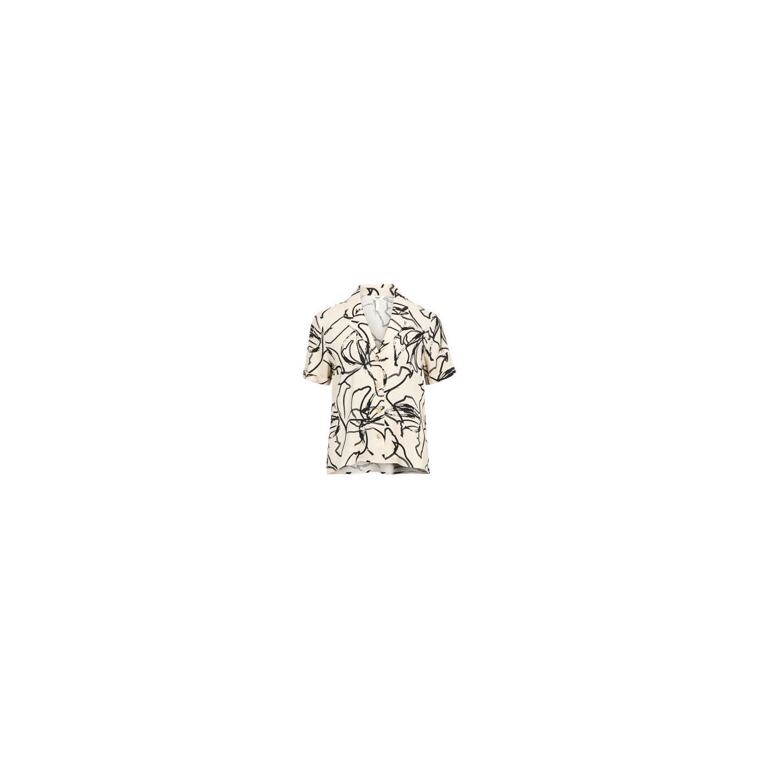 Object objsanne s/s re shirt aop noos sandshell