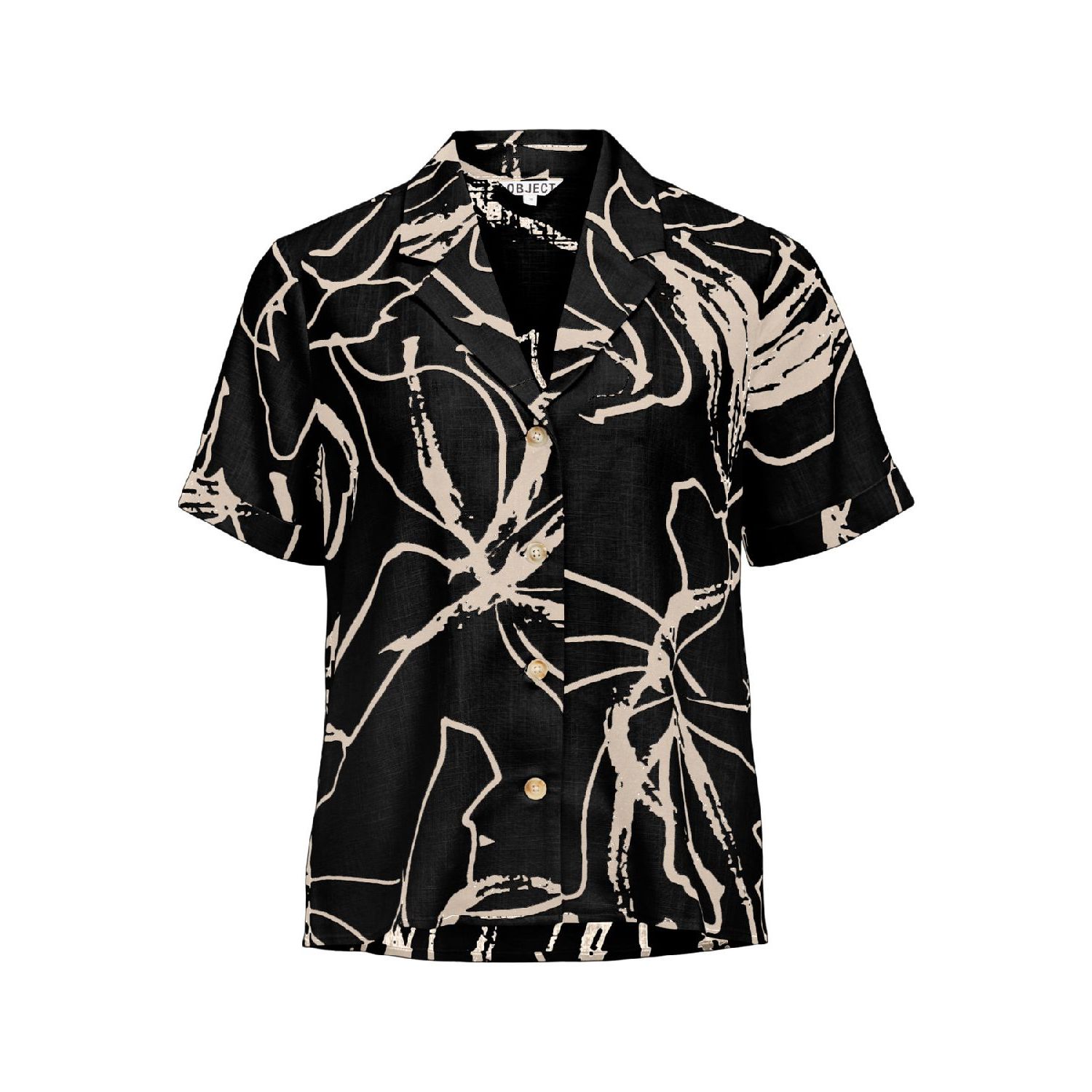 Object objsanne s/s shirt aop noos black