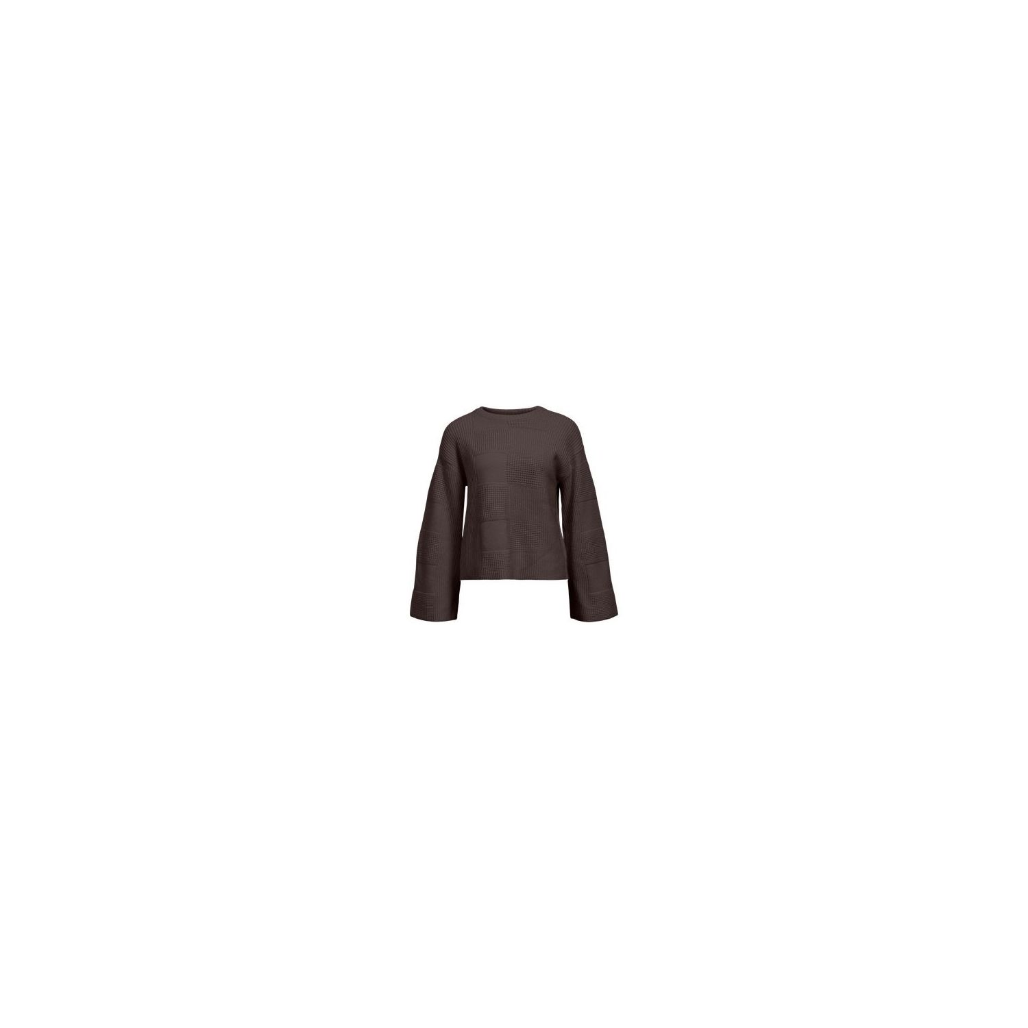 Object objenya l/s lo knit pullover seal brown