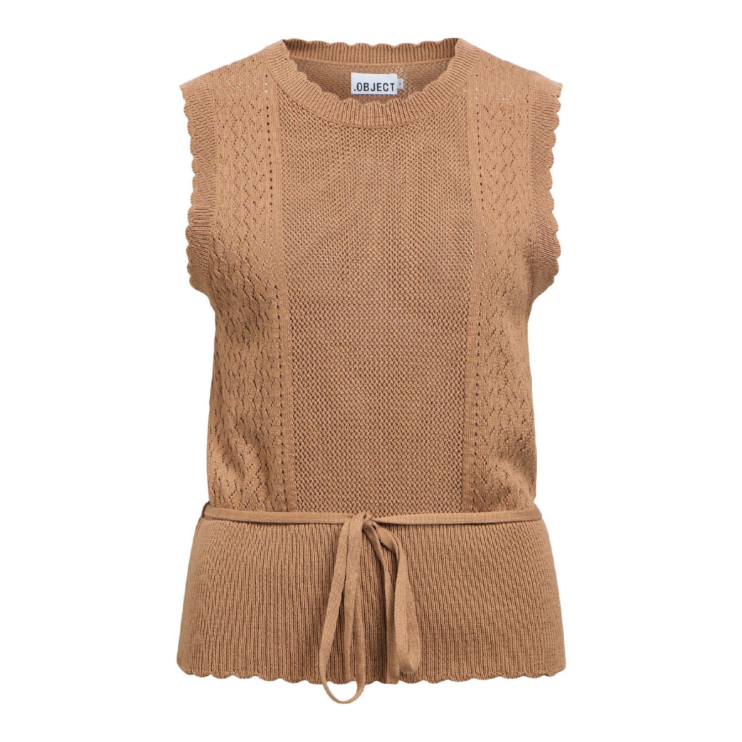 Object objjeany re s/l knit top toasted coconut