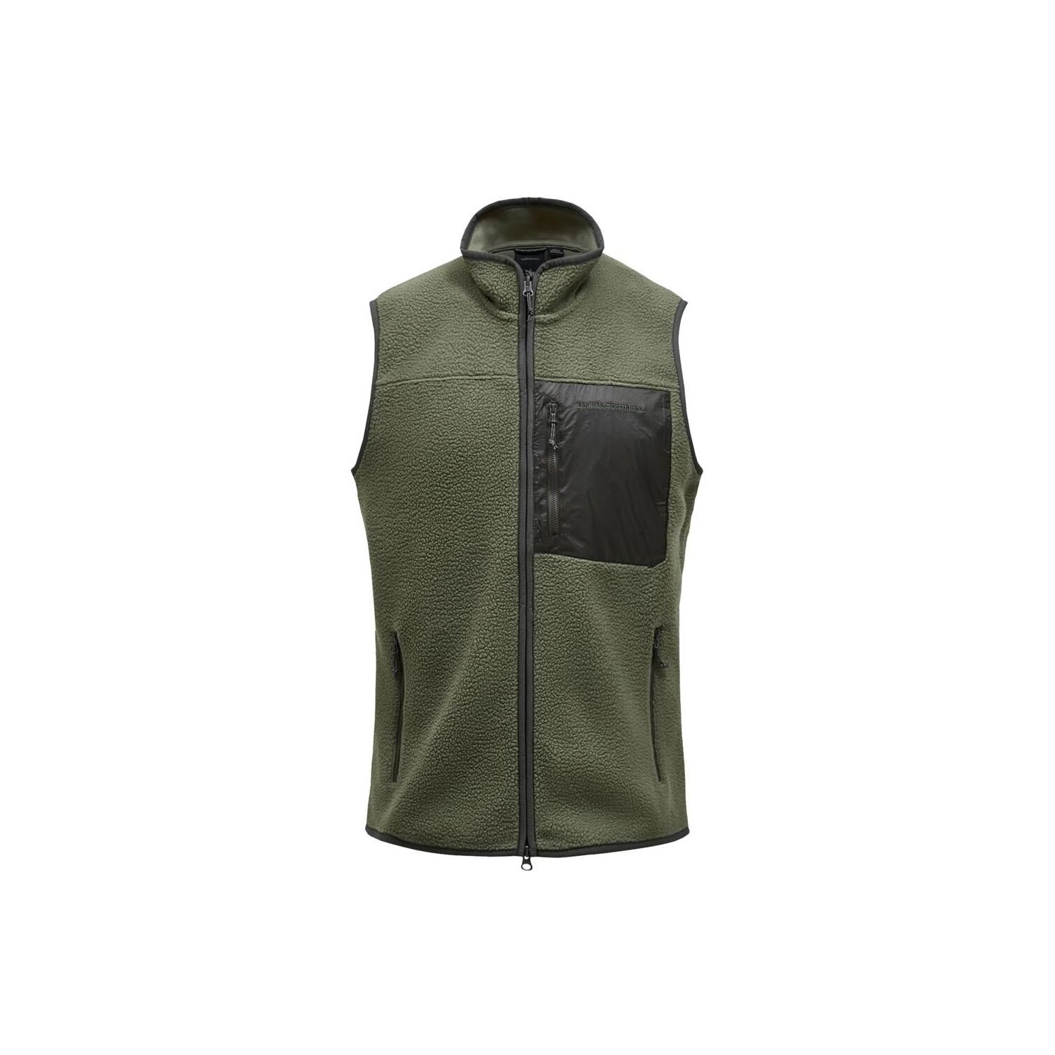 Peak Performance pile vest bodywarmer pine needle