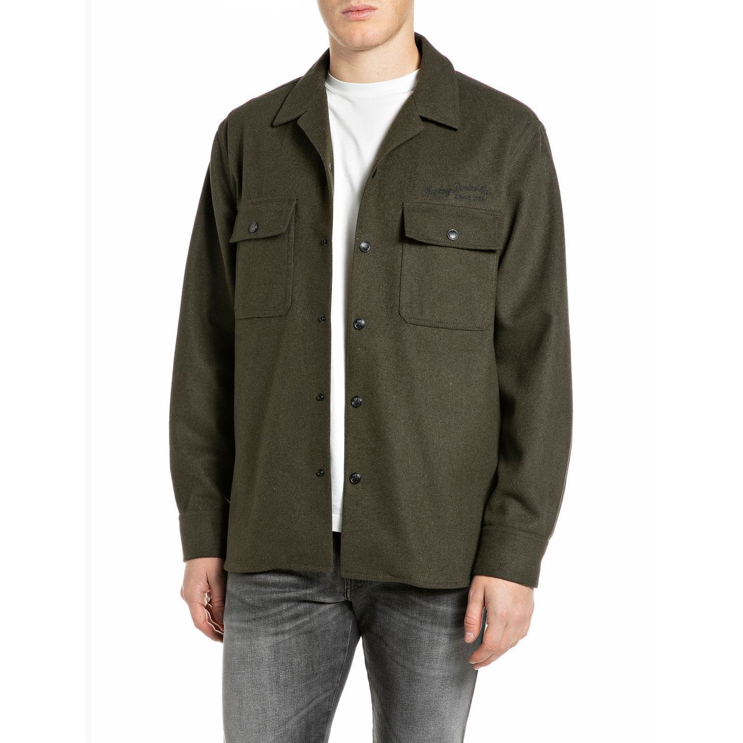 Replay m000w 2222v jacket dark military