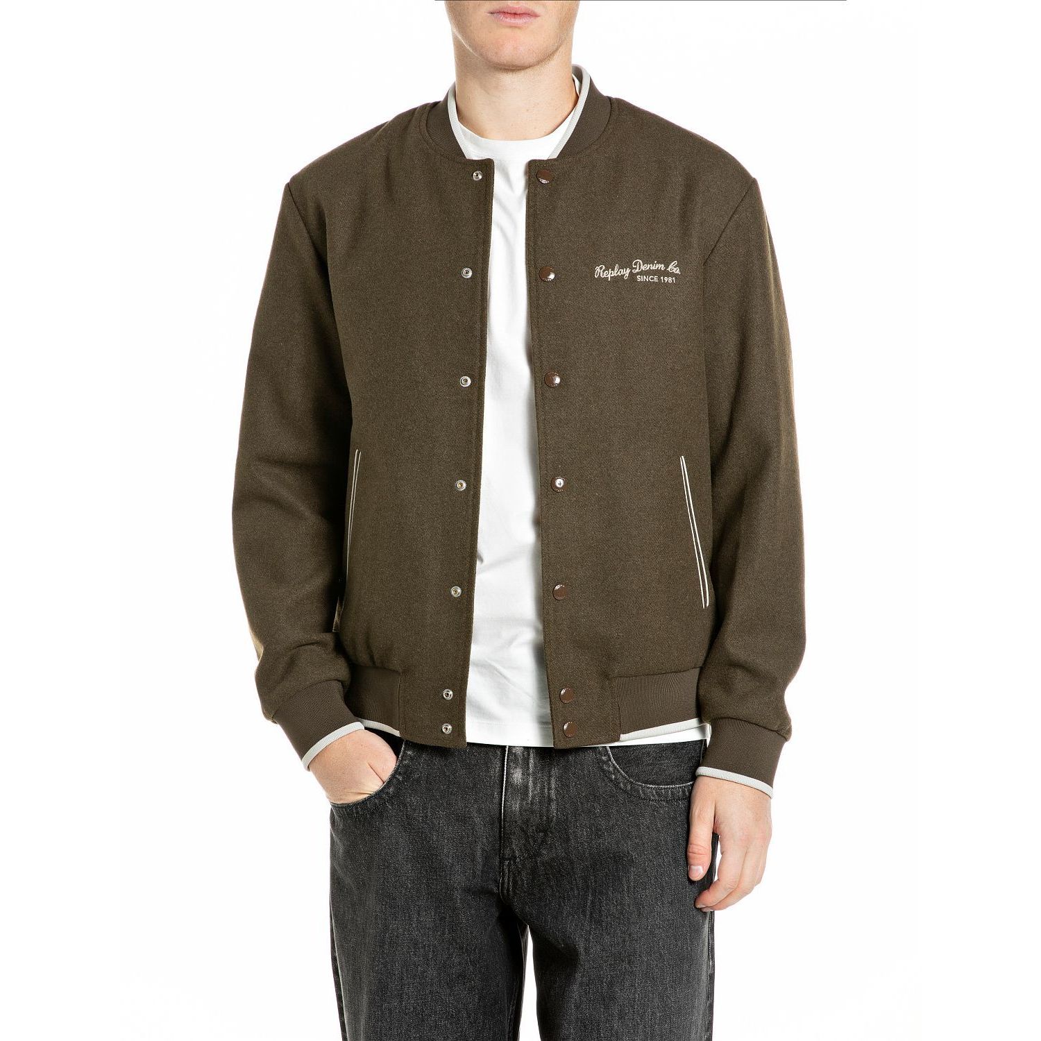 Replay m0010 00ql jacket military brown