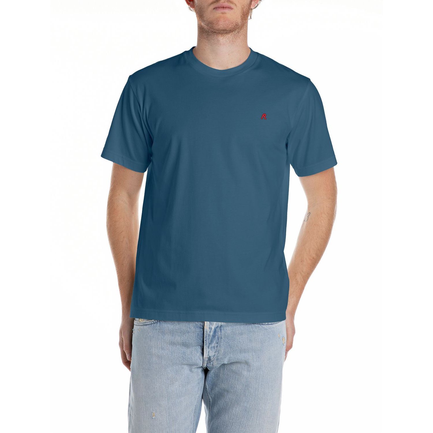 Replay t-shirt m3015 2660 blauw