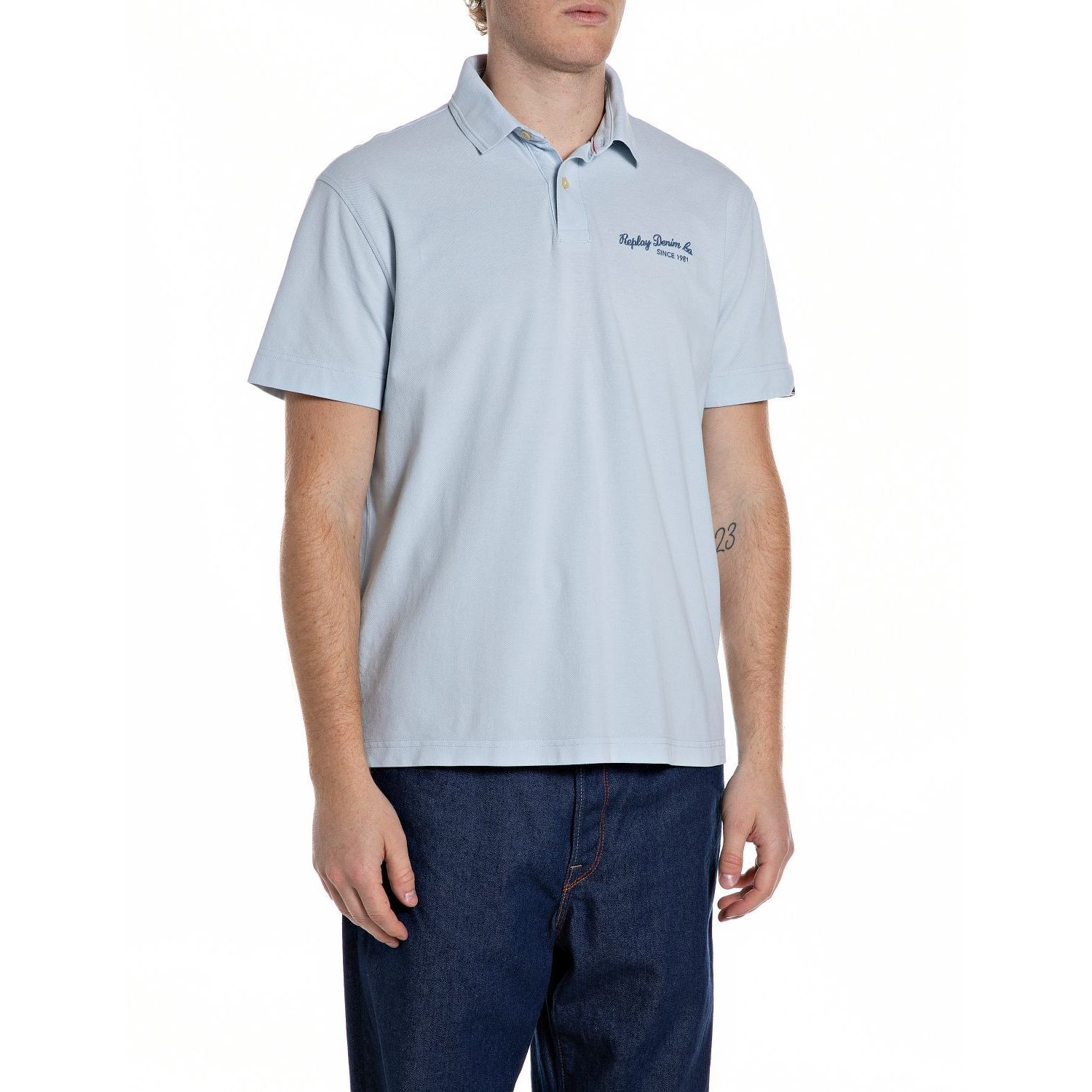 Replay polo m3432 22696g grijs