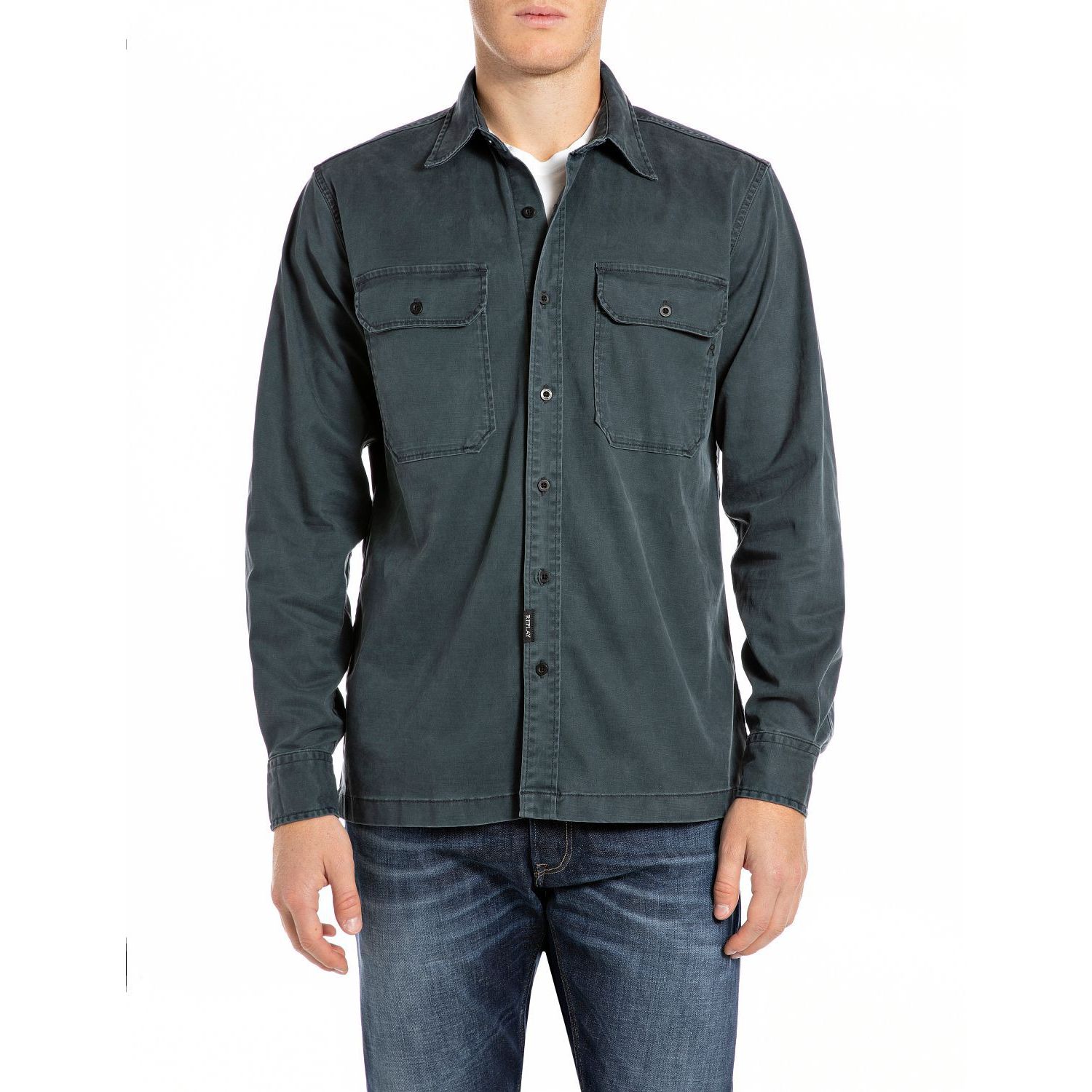 Replay shirt ocean blue m4128 85003-094
