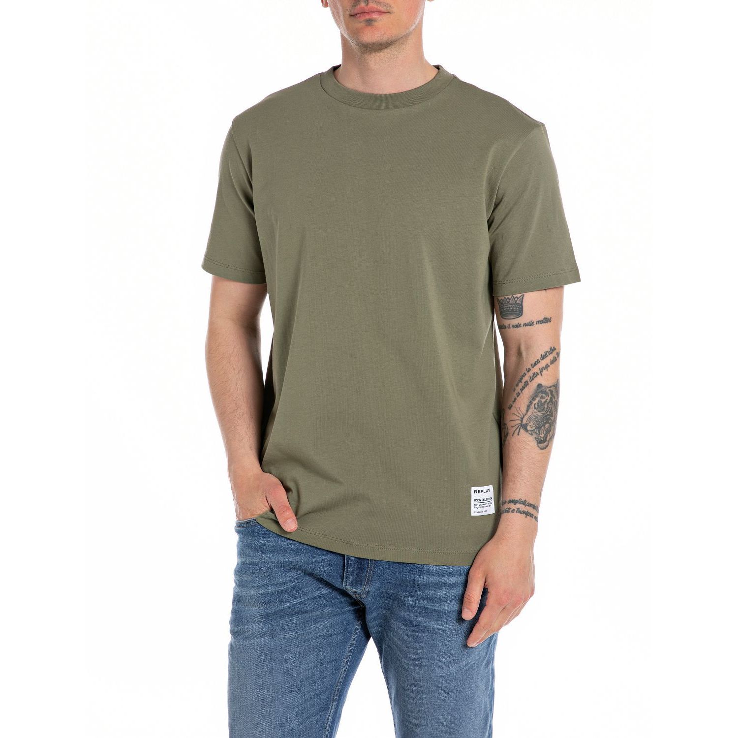 Replay M6665A t-shirt light military