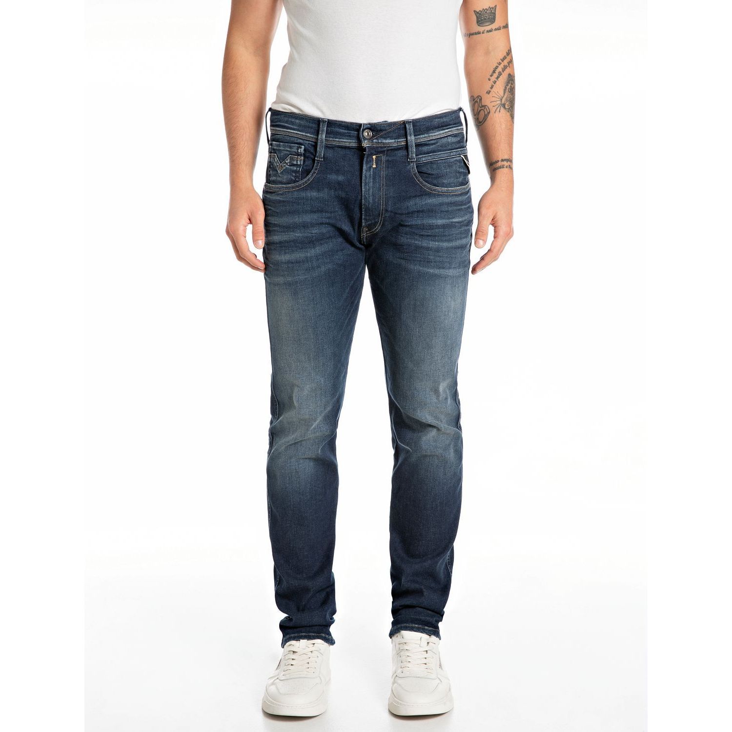 Replay anbass pants hyperflex dust dark blue