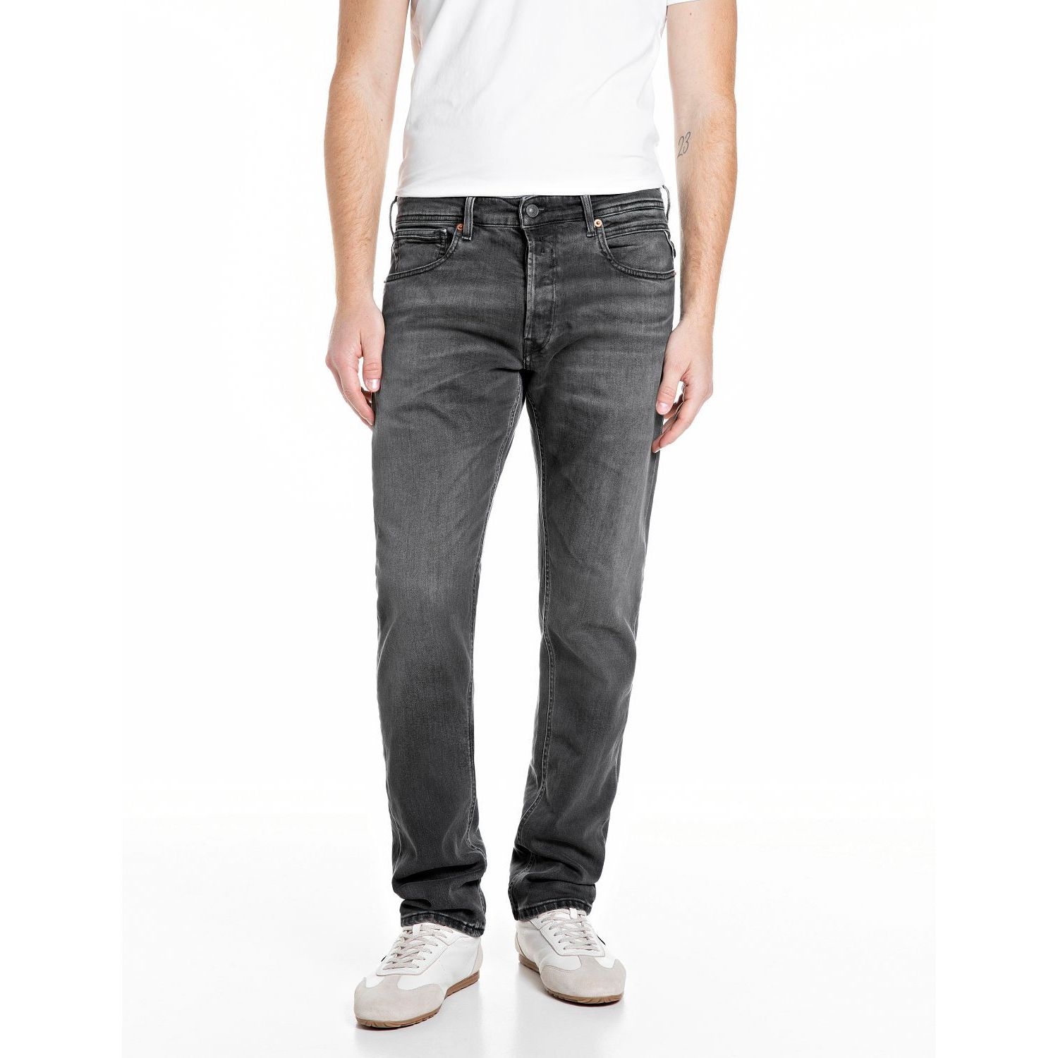 Replay ma972 grover straight jeans dark grey