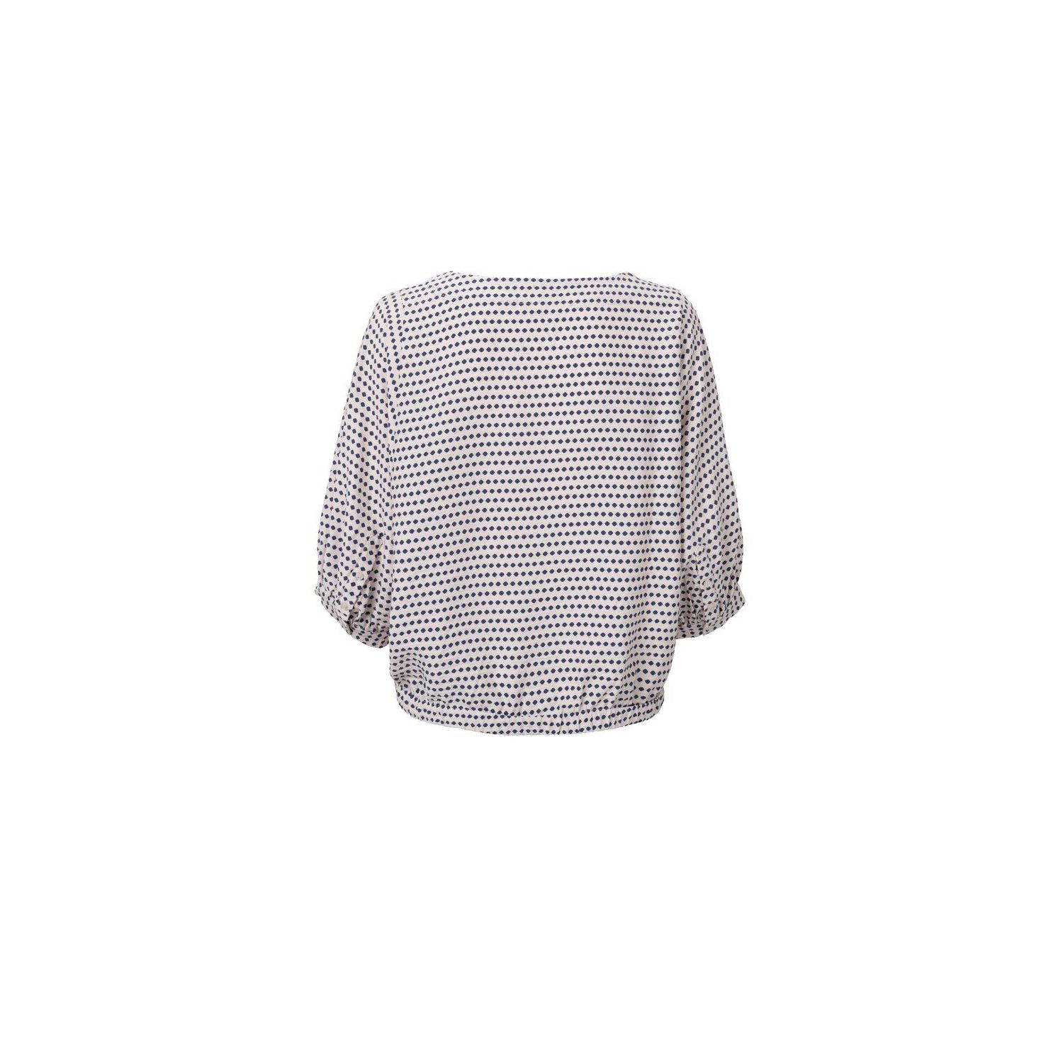 YAYA batwing boatneck top print wind chime beige