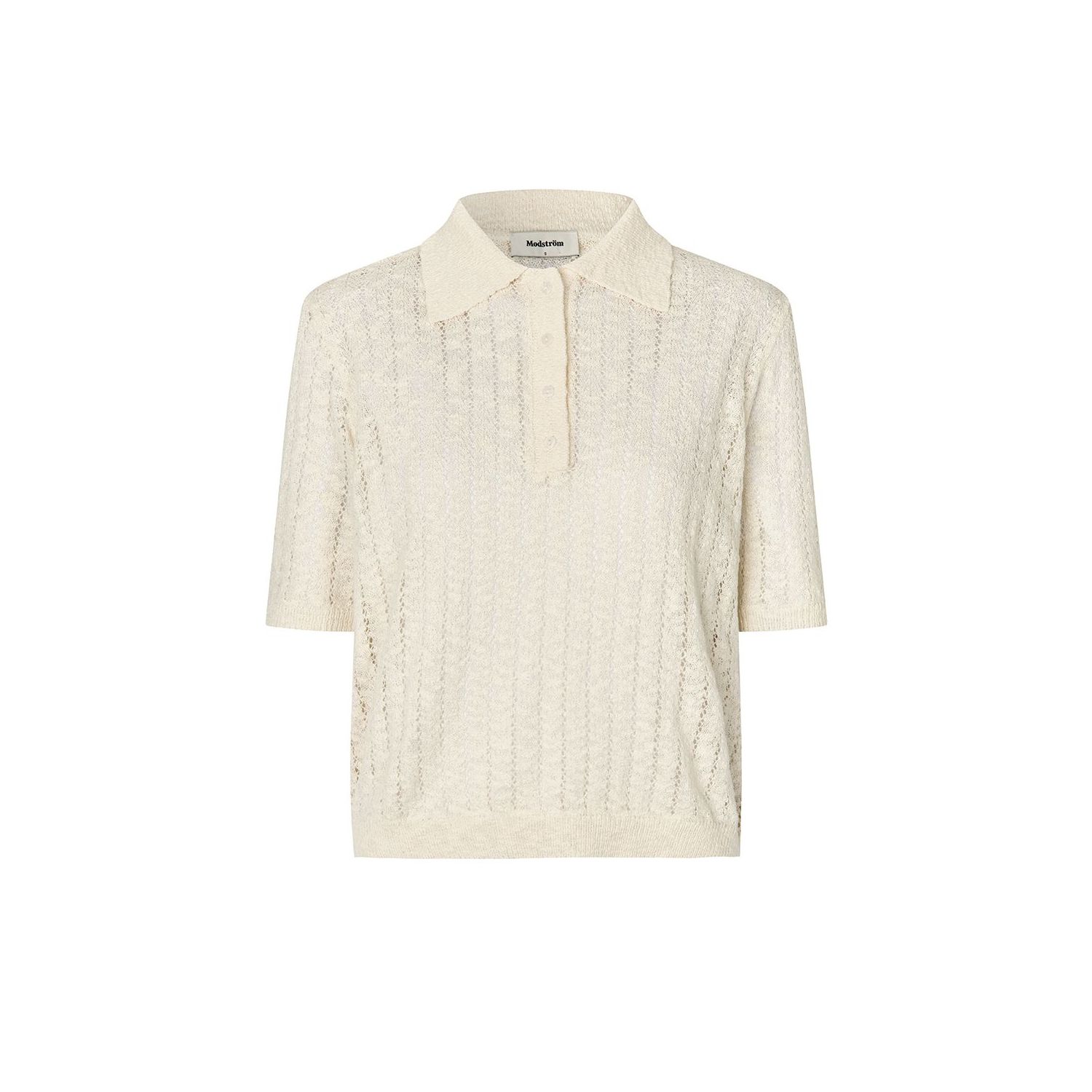Modstrom agnesmd s/s polo vanilla cream