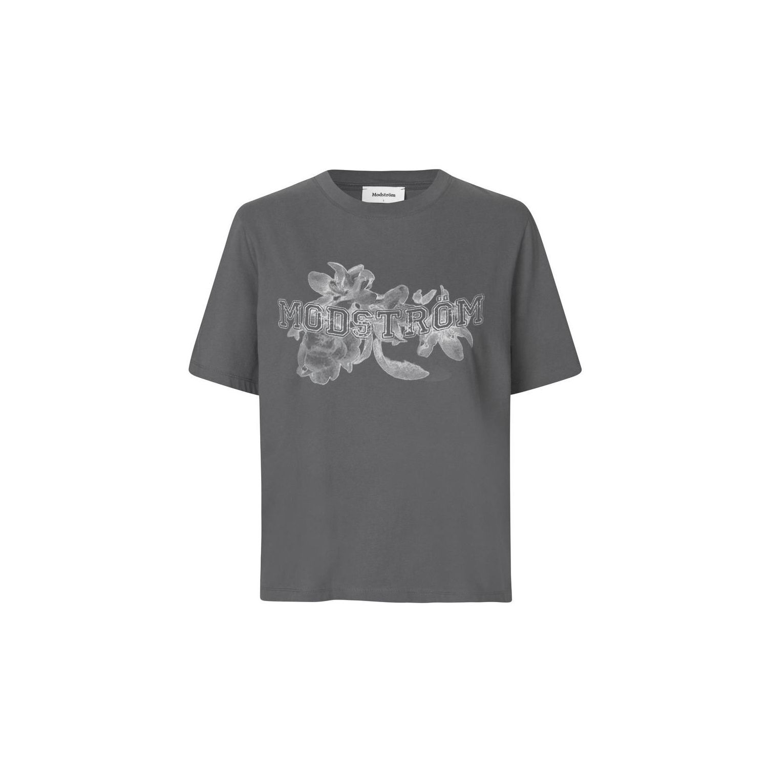 Modstrom Nilasmd print t-shirt Rainy Grey