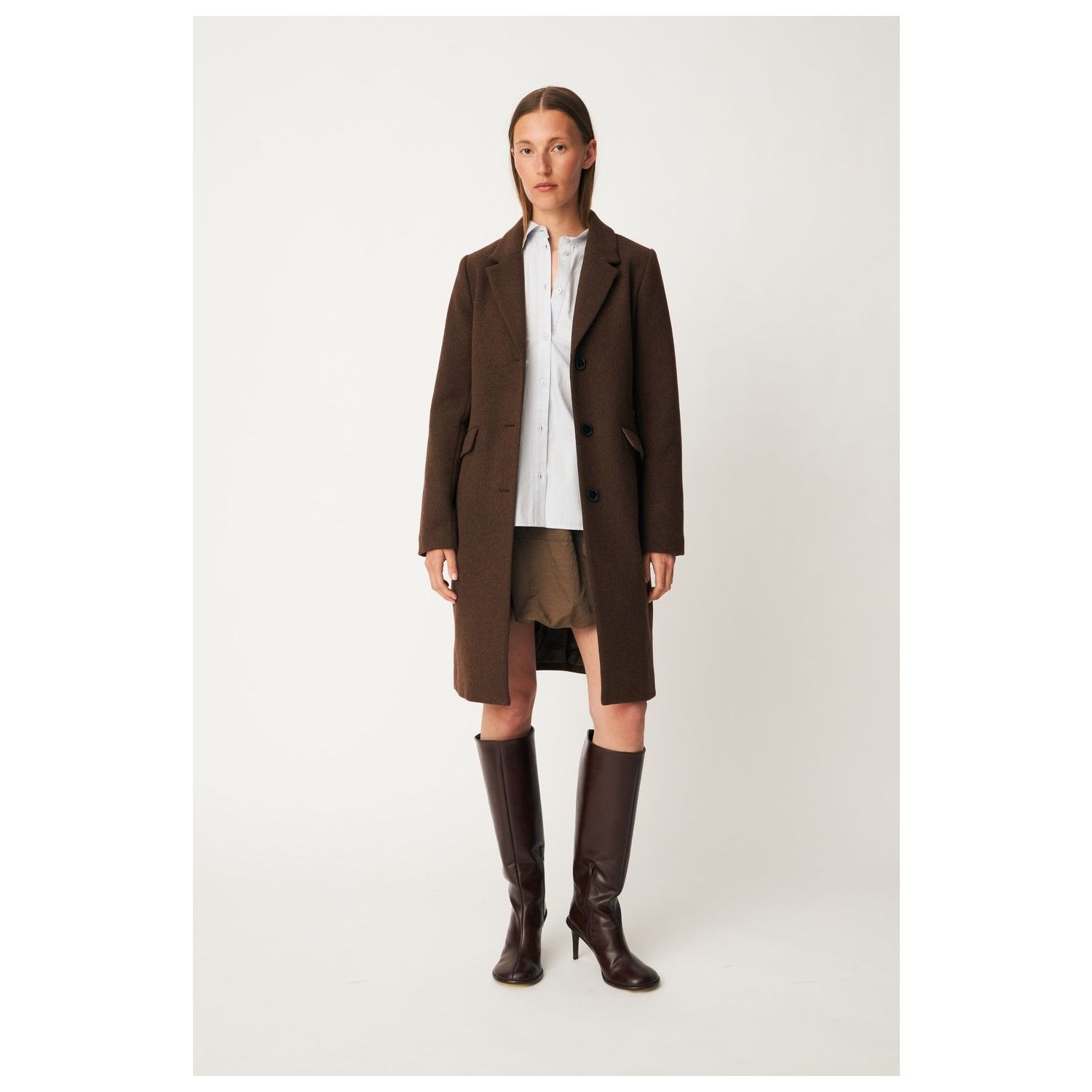 Modstrom pamela coat seal brown