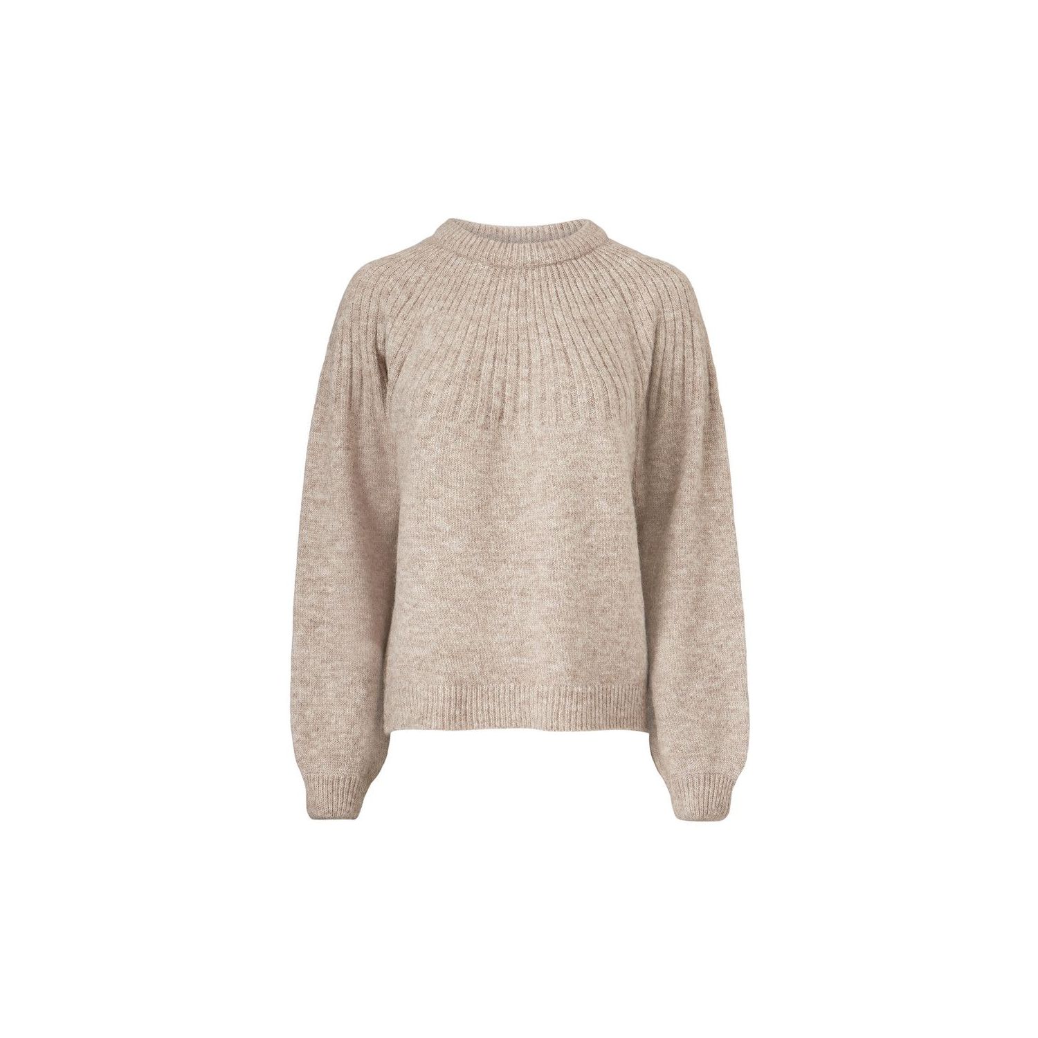 Modström truce o-neck beige melange