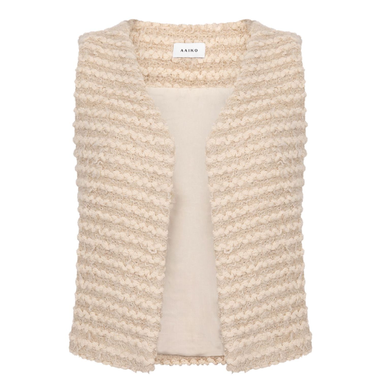 Aaiko narin wool pes gilet moon shell