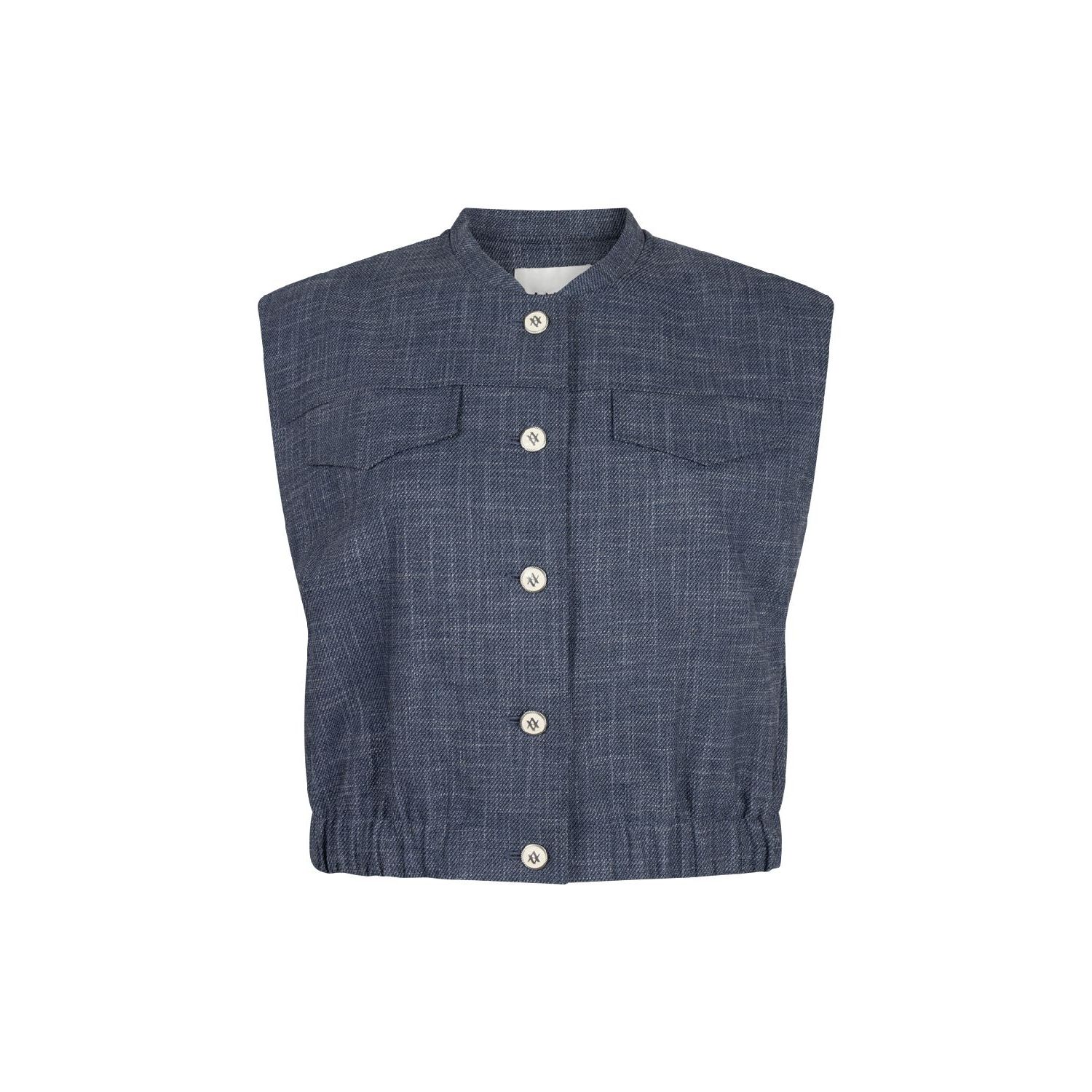 Aaiko olivia denim vis gilet nightblue