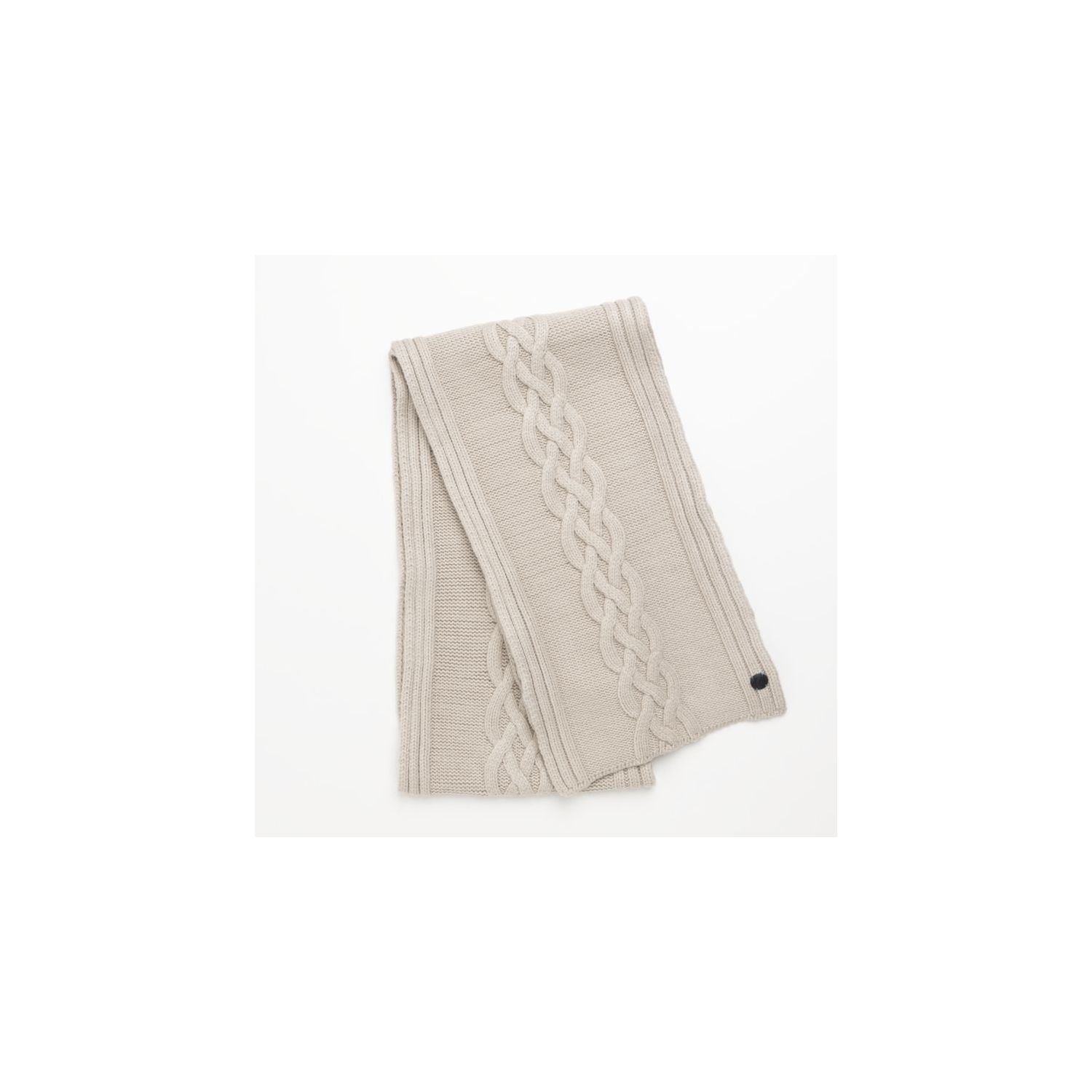 Cast Iron knitted scarf silver lining