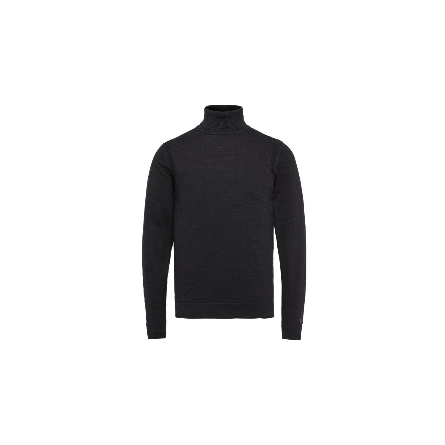 Cast Iron turtleneck cotton heather plated black