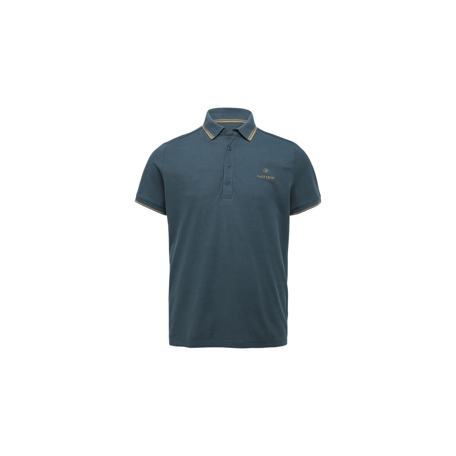 Cast iron polo dry cotton tencel dark slate