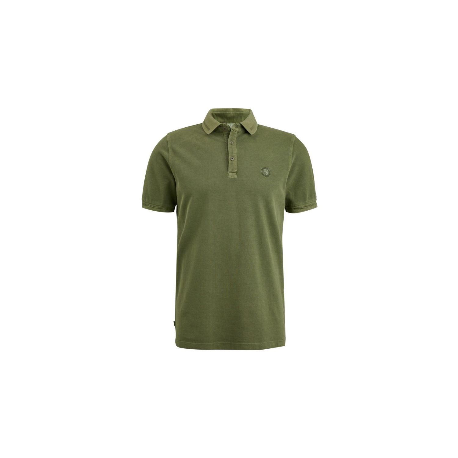 Cast Iron s/s polo cotton pique olivine