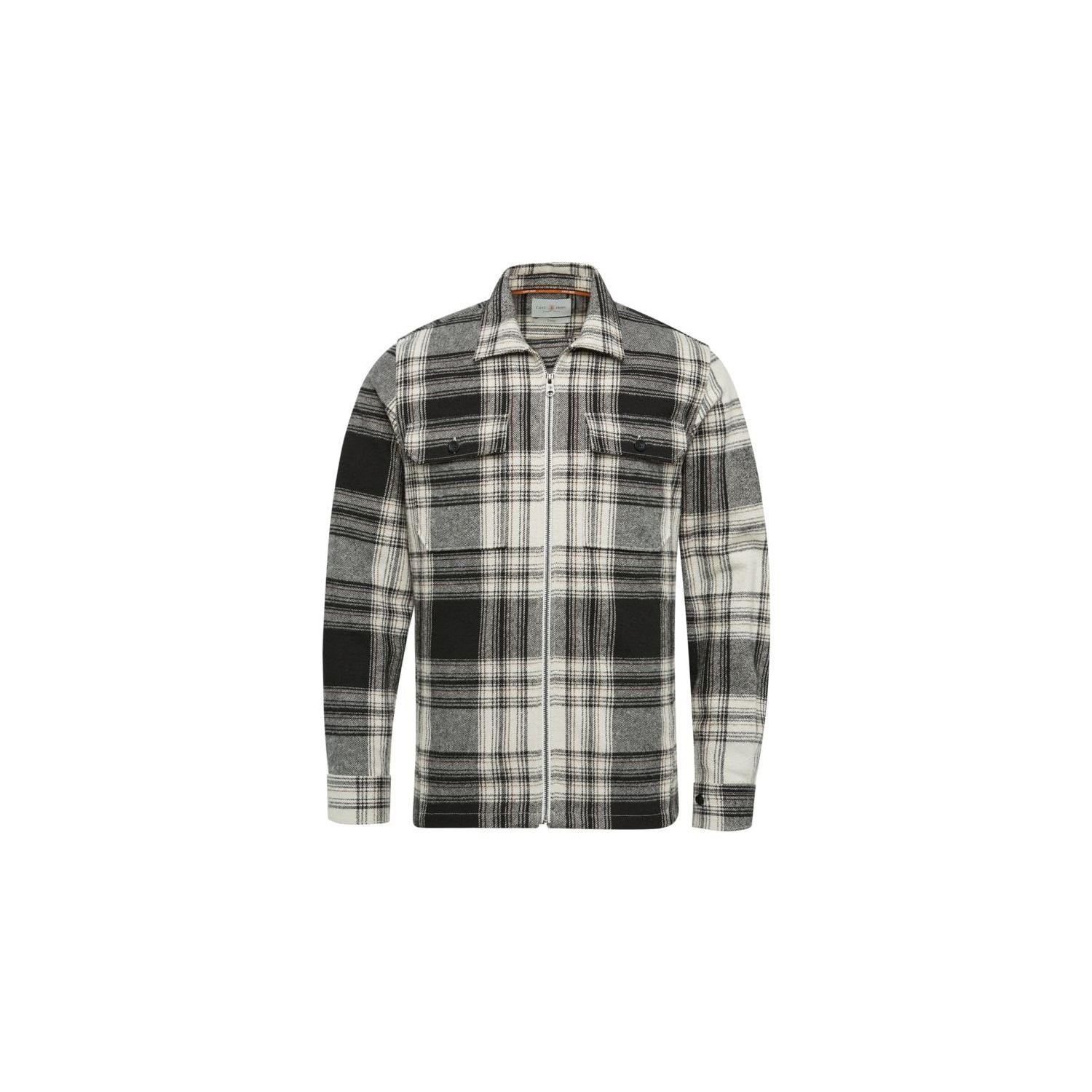 Cast Iron l/s shirt regular fit heavy check black