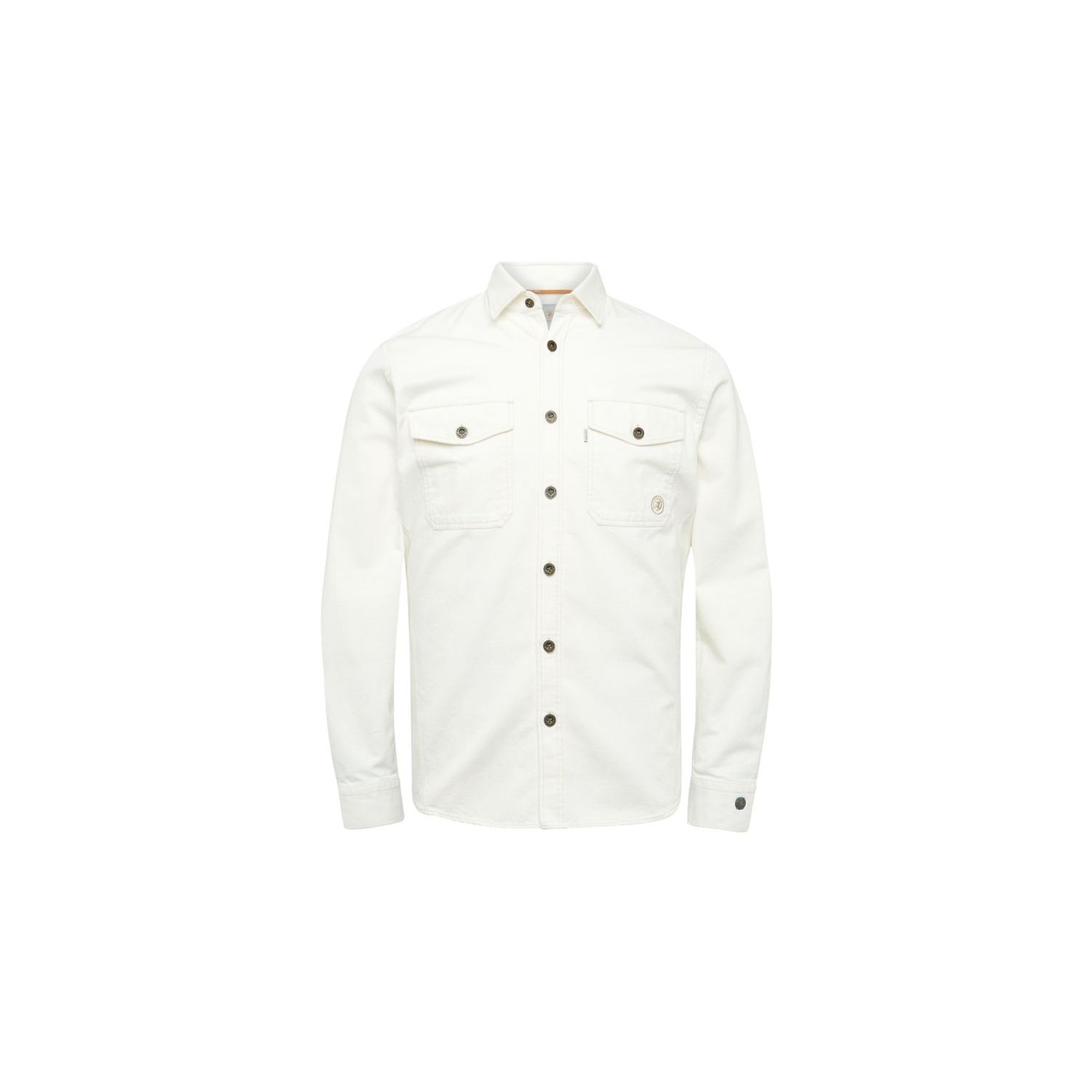 Cast Iron slub twill overshirt regular snow white