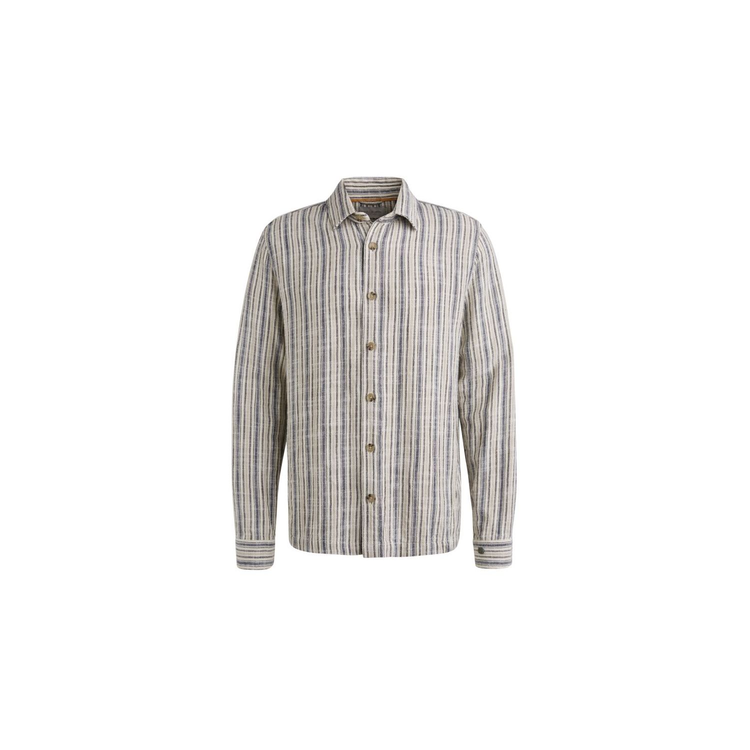 Cast iron long sleeve shirt slub twill stripe