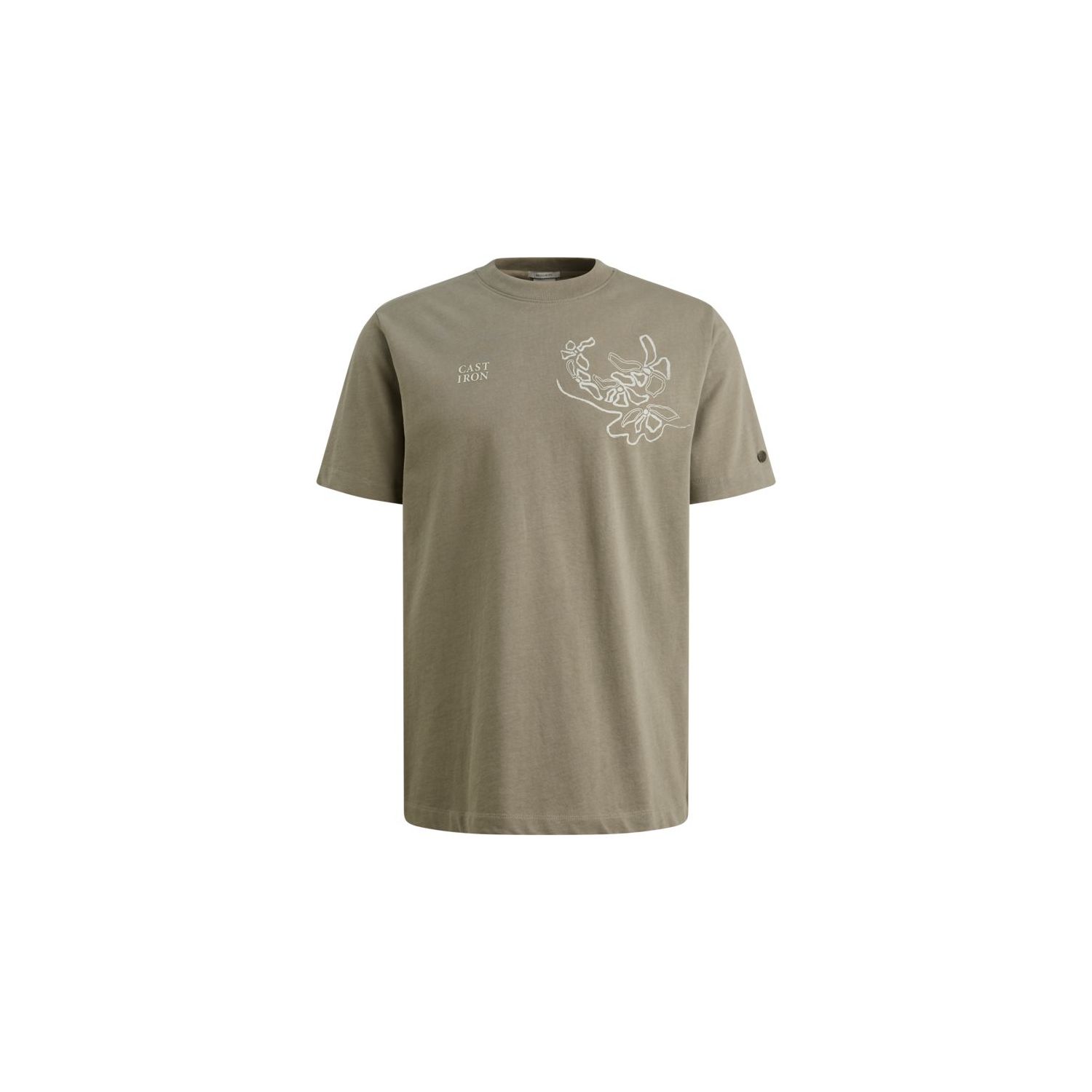Cast Iron Short sleeve r-neck regular fit si Vetiv