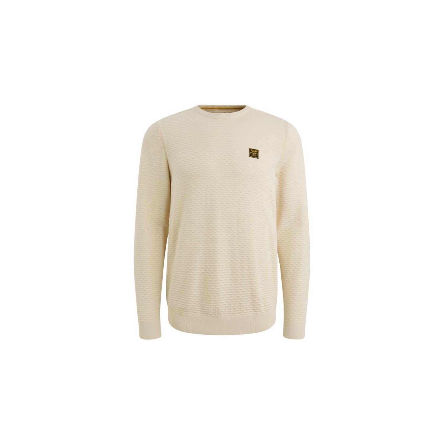 PME-Legend R-neck cotton mouline Bone White