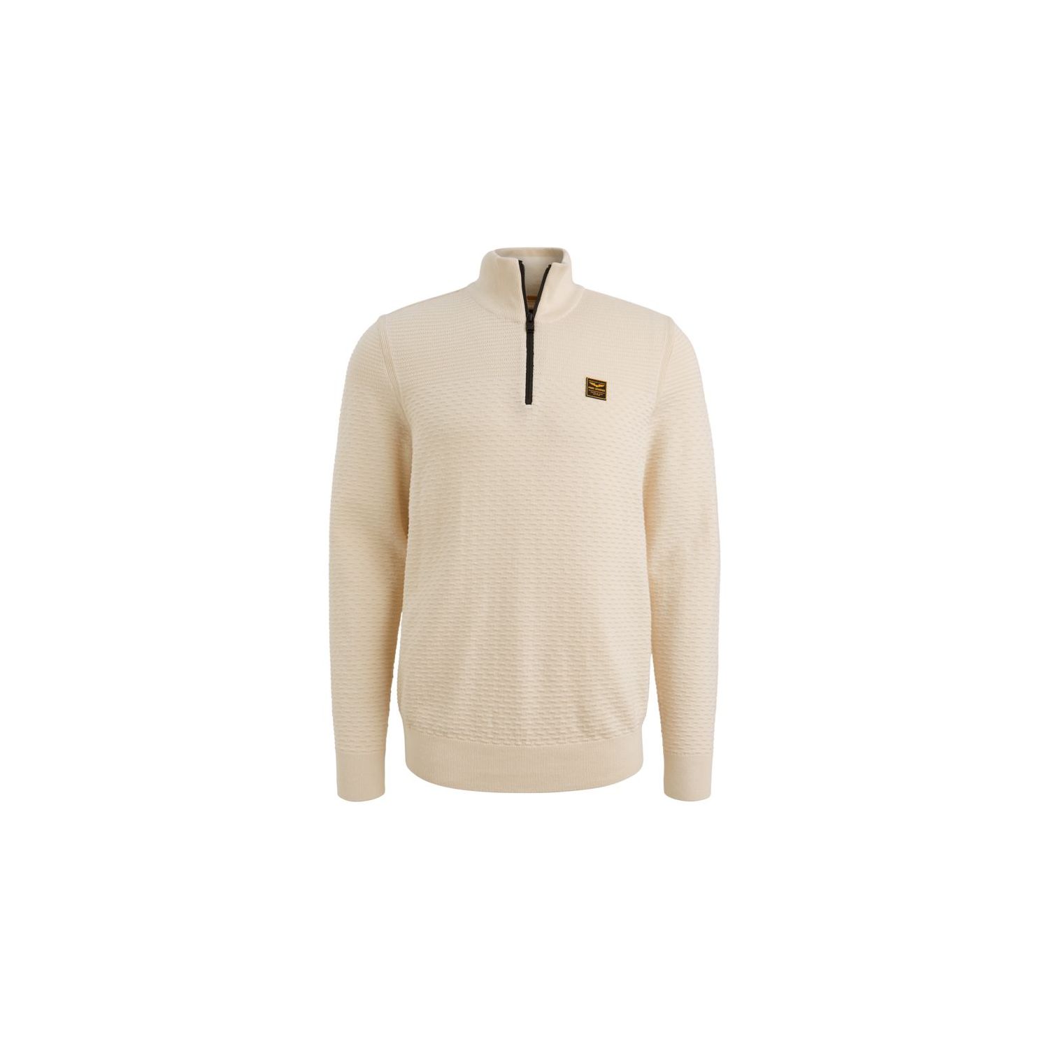 PME-Legend Half zip collar cotton mouline (or Bone