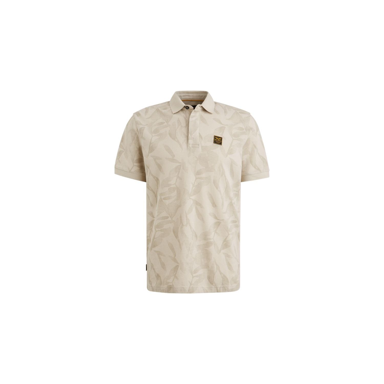 PME legend s/s polo two tone pique printed bone wh