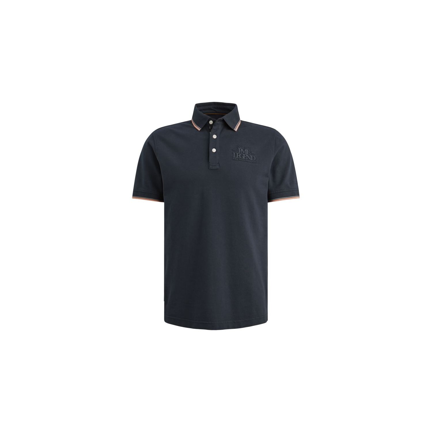 PME-Legend Short sleeve polo stretch pique Carbon