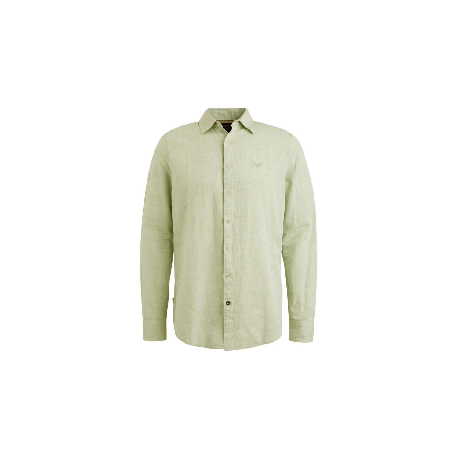 PME legend l/s shirt ctn 2tone linen quiet green