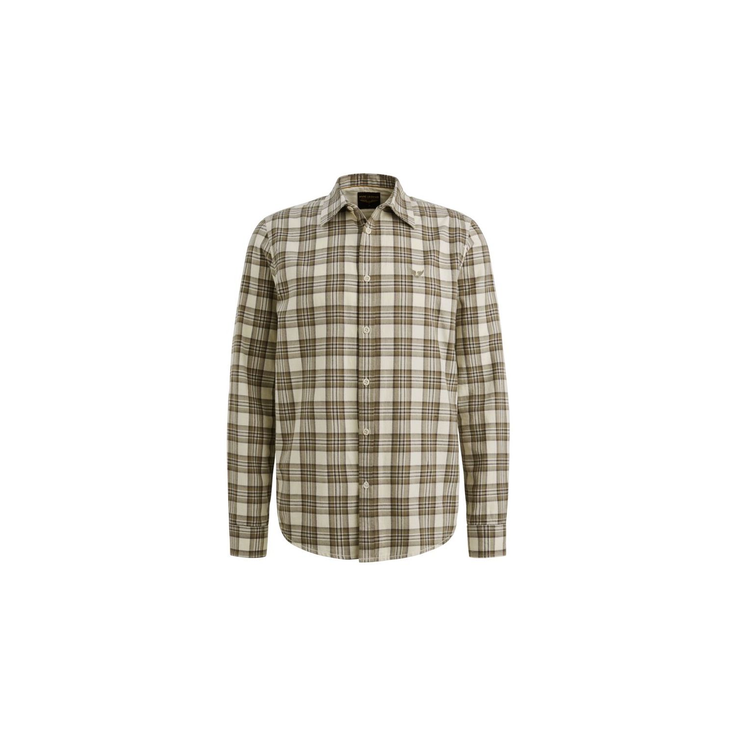 PME-Legend LONG SLEEVE SHIRT Herringbone Yarn Bone