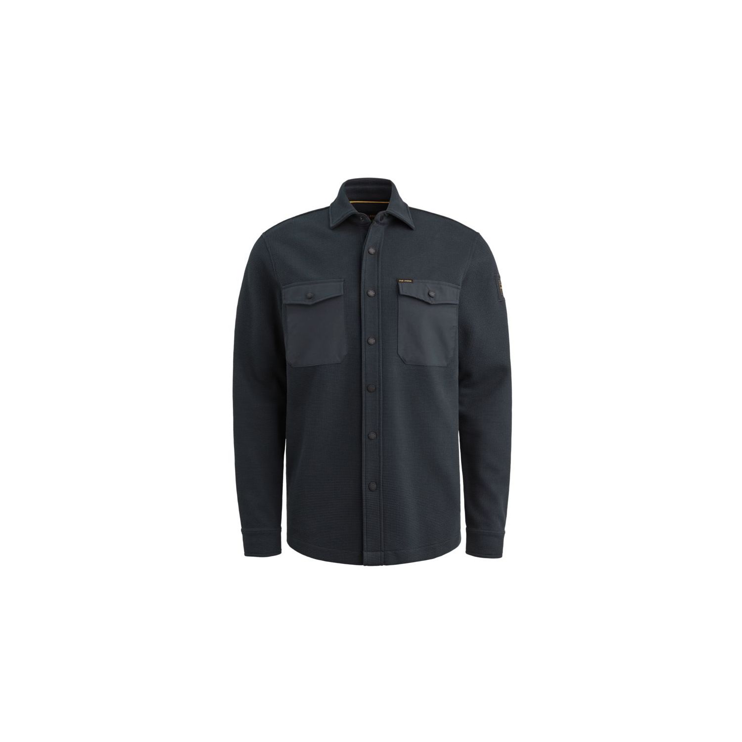 PME-Legend LONG SLEEVE SHIRT Waffle Jersey Carbon