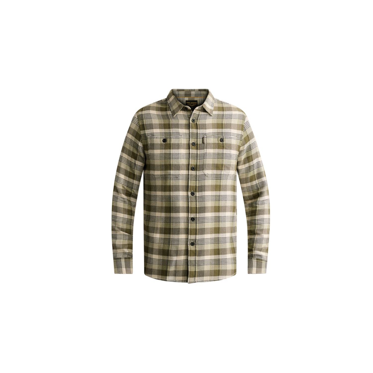 PME-Legend Long sleeve shirt yarn dye check Loden 