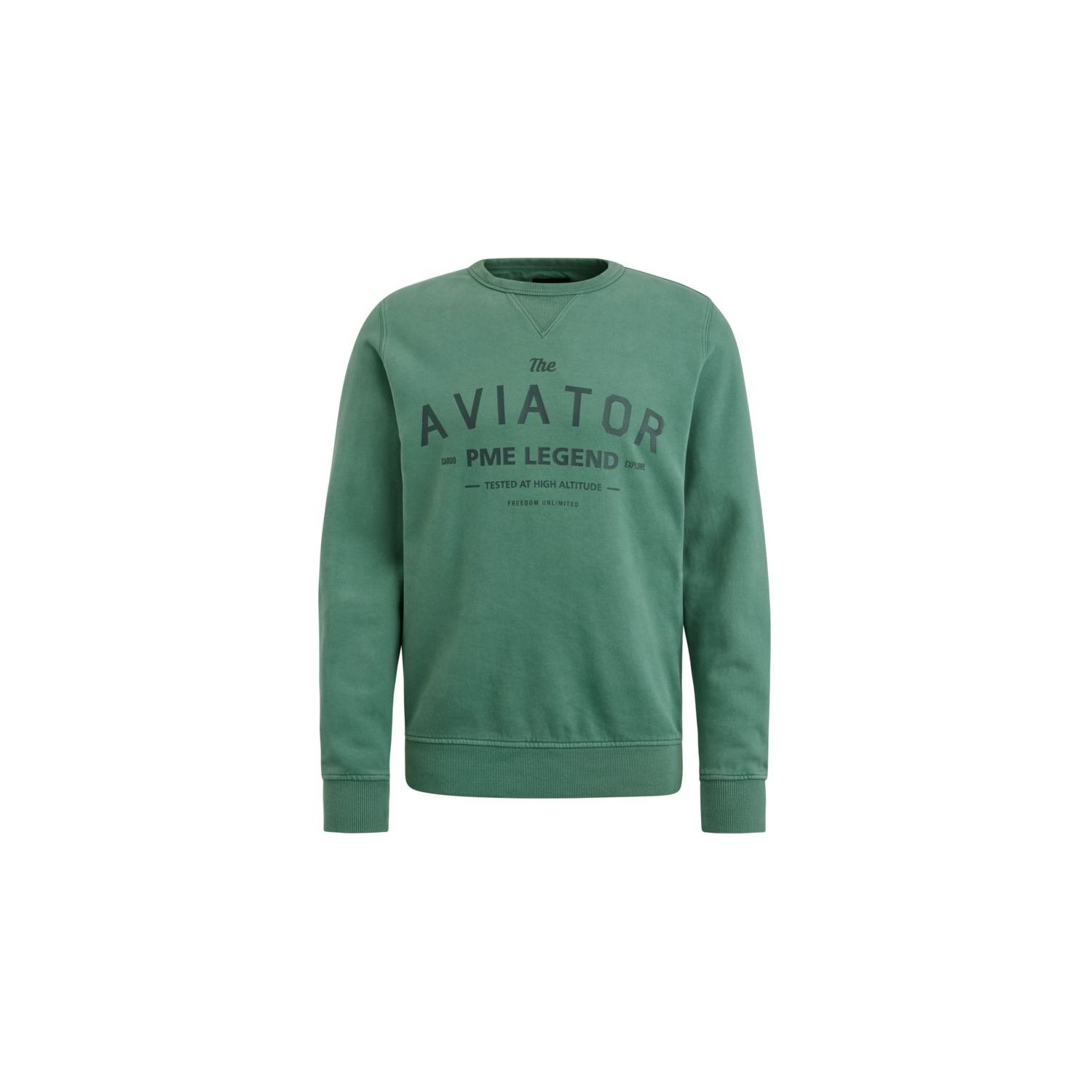 PME Legend crewneck gd terry with spray dark ivy
