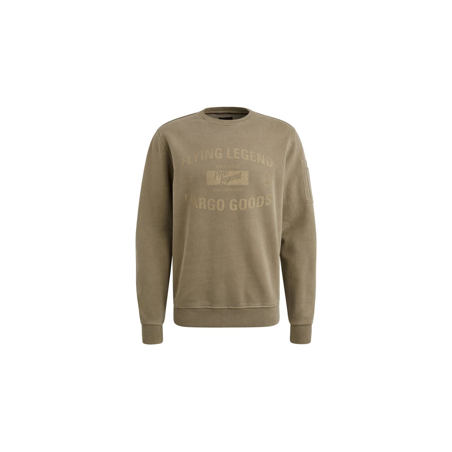 PME-Legend Crewneck peach fleece gd Dusky Green