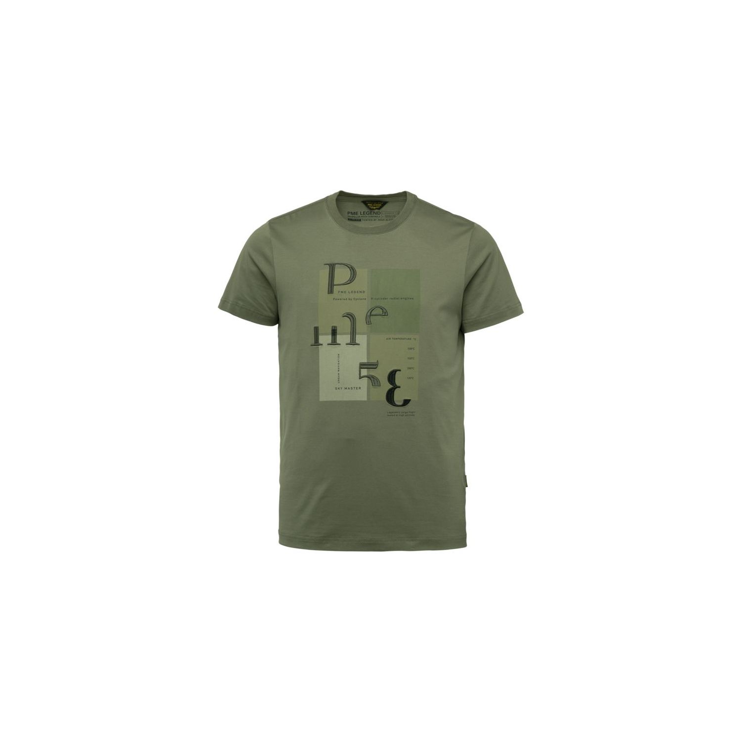 PME Legend t shirt r-neck single jersey olive
